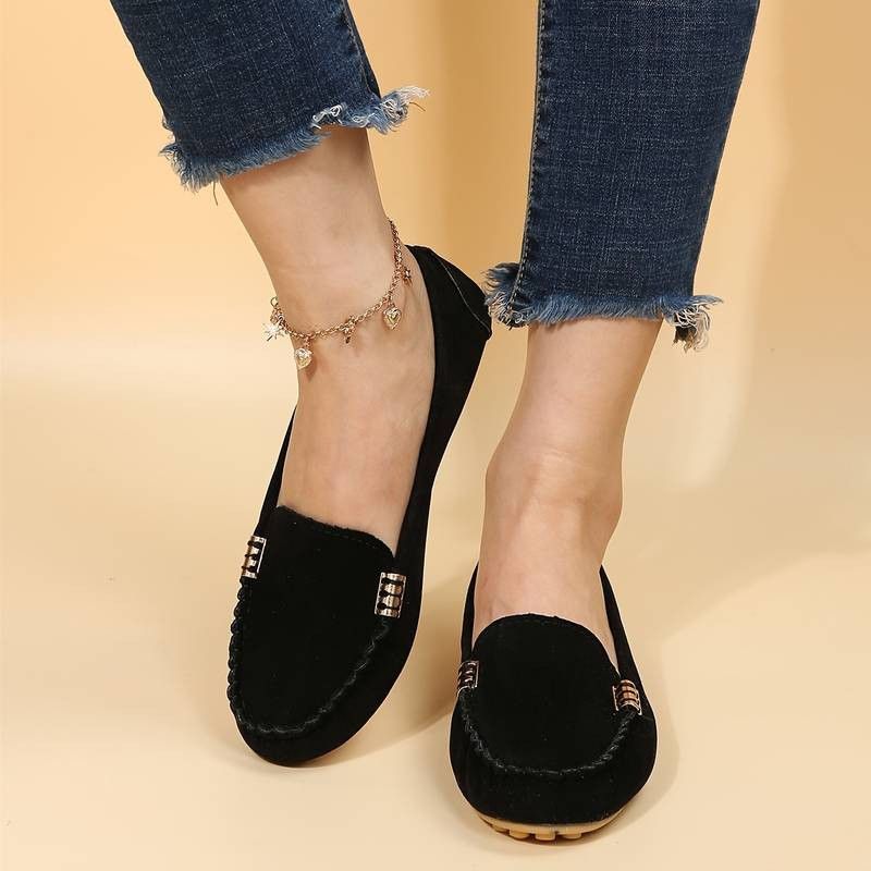 Other Black Loafer Womens Size 9 Faux Suede Fashion Slippers Size US 9 / IT 39 - 8 Thumbnail