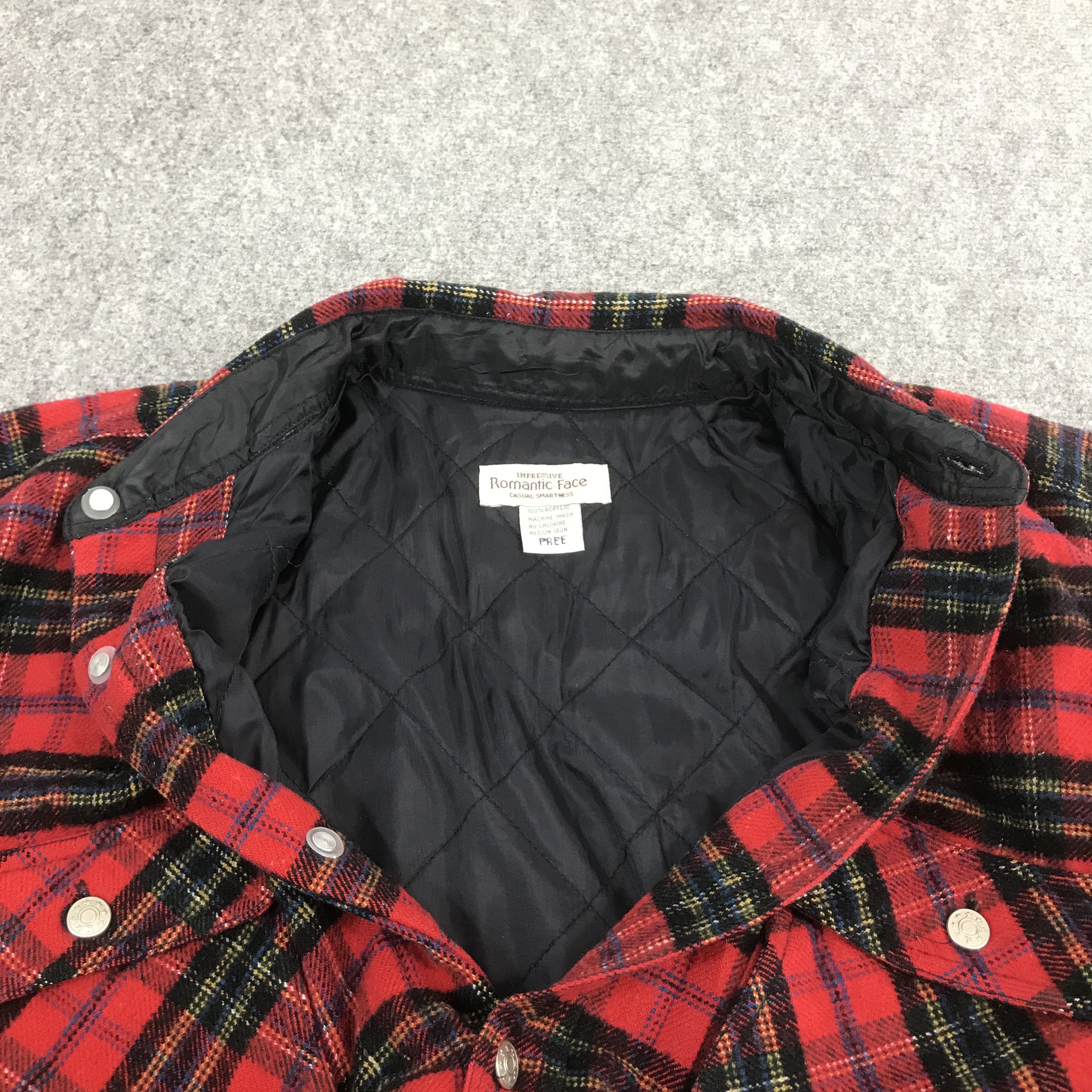 Japanese Brand PUNK FLANNAL ROMANTIC FACE BUTTON UP JACKET Size US L / EU 52-54 / 3 - 7 Thumbnail