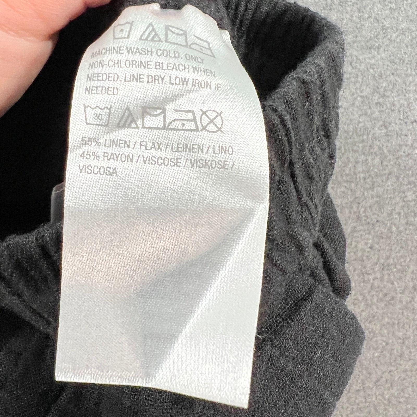 Other Susan Graver Petite Pure Easy Linen Utility Crop Pant Black Size 27" / US 4 / IT 40 - 11 Thumbnail