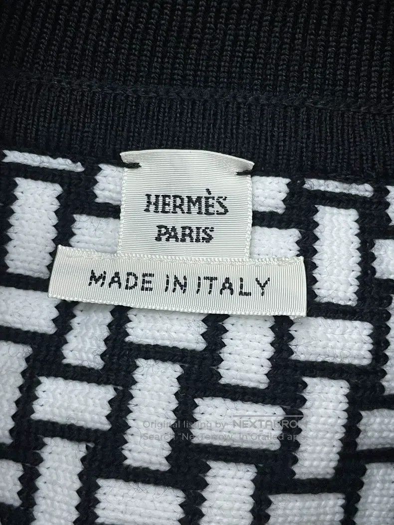 Hermes Hermes Black, White, and Gray Mosaic Collar Zipper Jacket Size XXS / US 00 / IT 34 - 4 Thumbnail