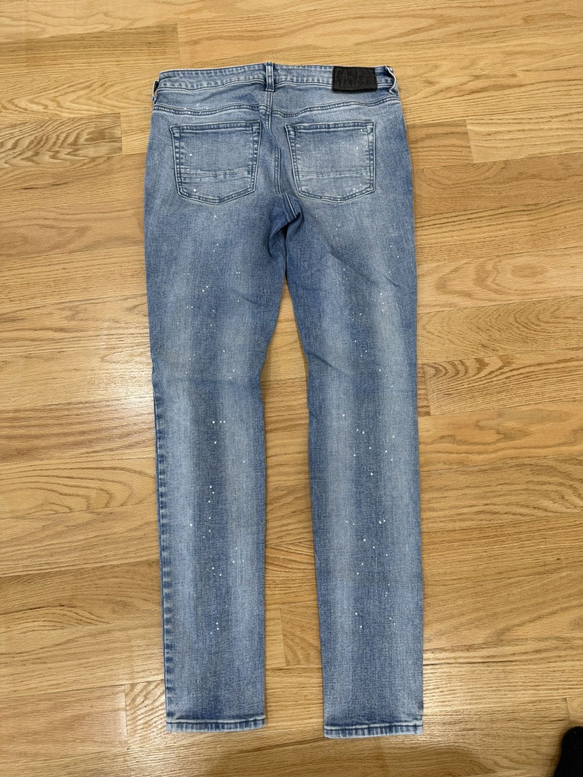 Pacsun Pacsun Paint Splatter Washed Denim Skinny Jeans Size US 30 / EU 46 - 6 Thumbnail