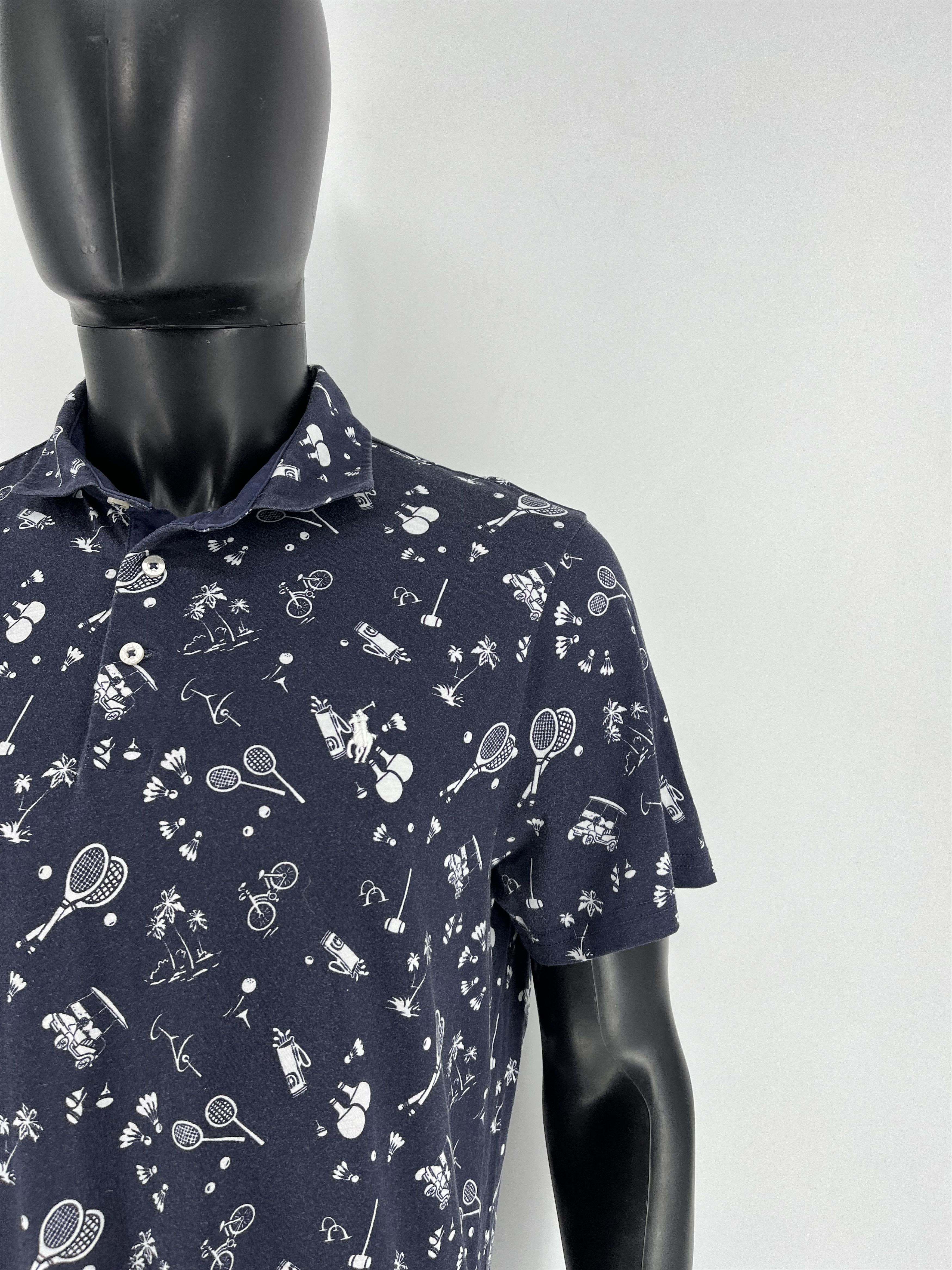 Polo Ralph Lauren × Ralph Lauren × Vintage Polo Golf Ralph Lauren Printed Pima Jersey Polo Weekend Size US L / EU 52-54 / 3 - 8 Thumbnail