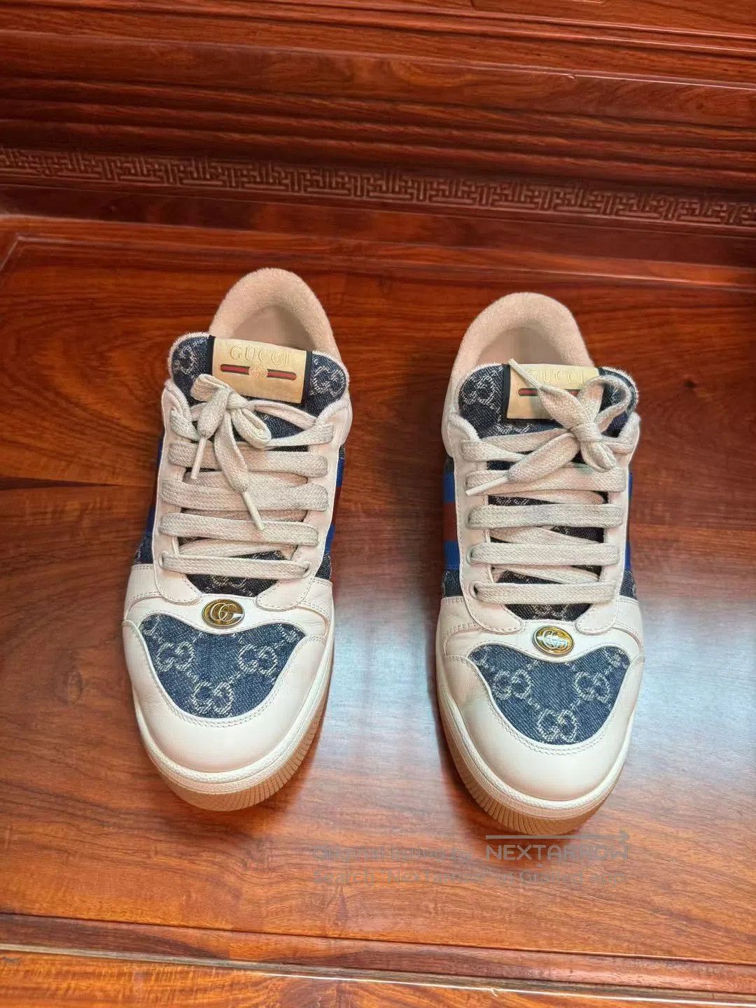 Gucci Gucci GG Enamel Distressed Sneakers. Size US 8.5 / EU 41-42 - 1 Thumbnail