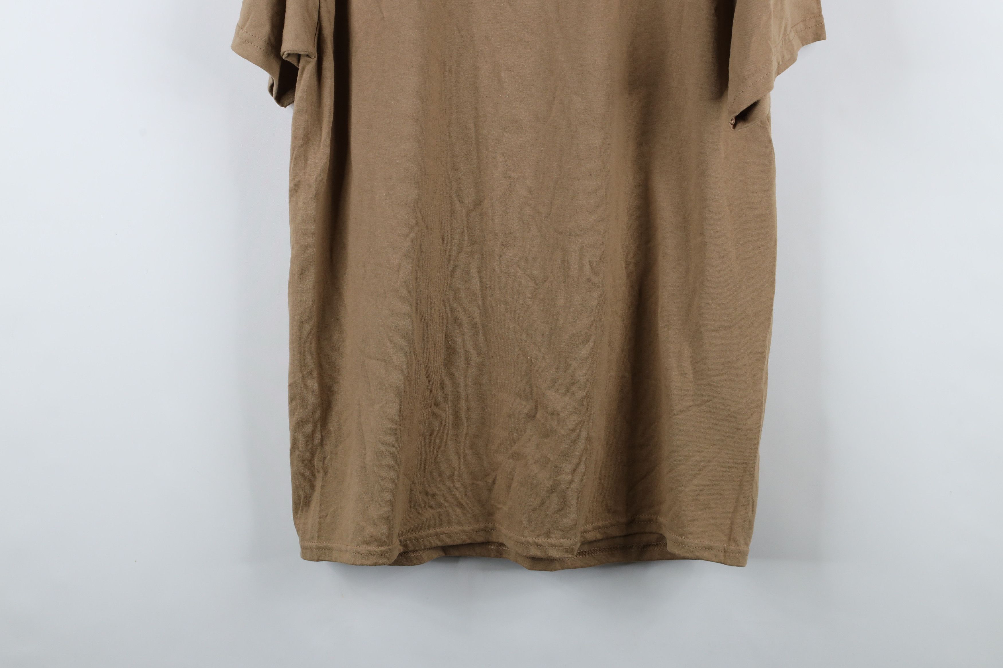 Vintage Vintage 90s Streetwear Short Sleeve T-Shirt Beige Khaki Size US L / EU 52-54 / 3 - 12 Thumbnail