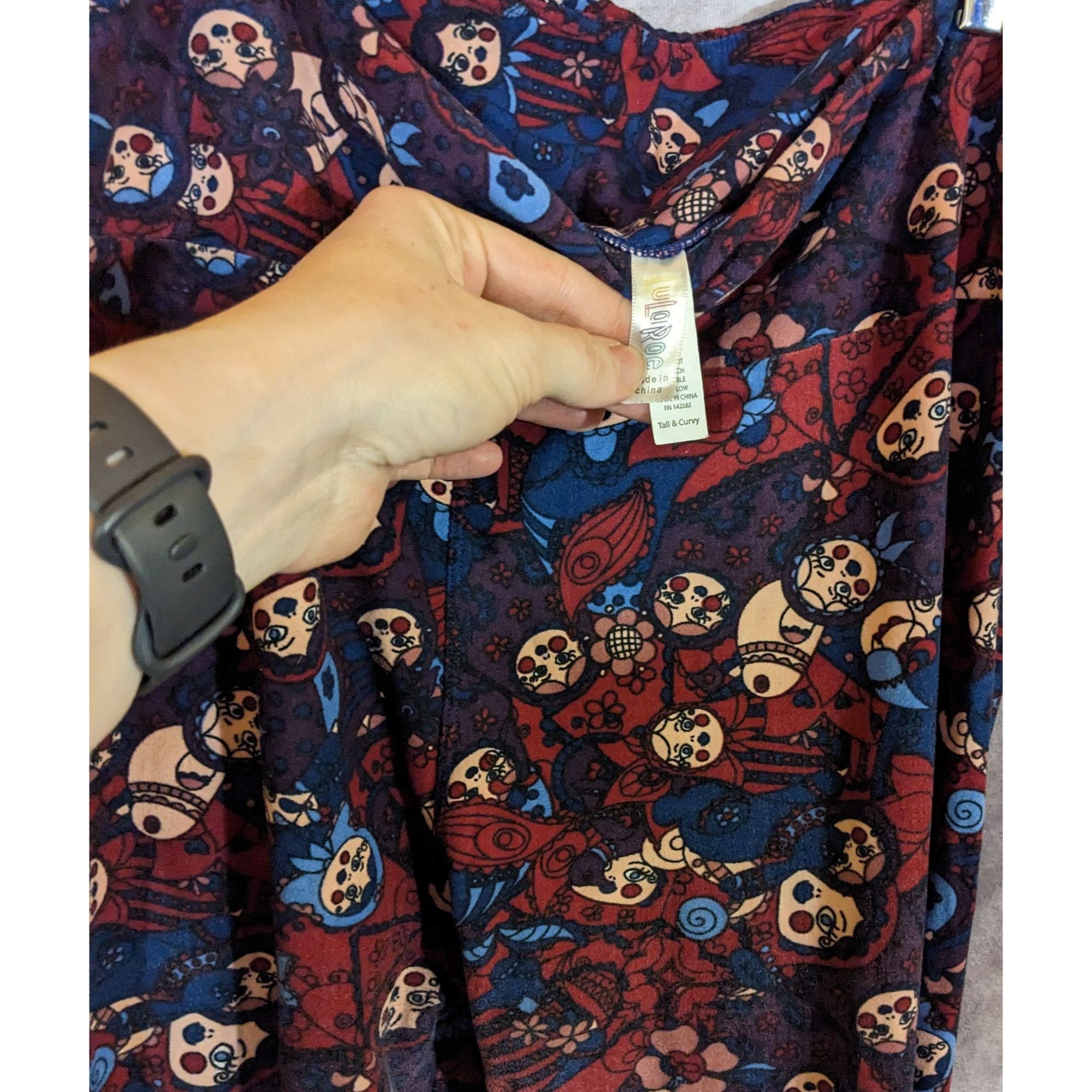 Other LuLaRoe Nesting Doll Print Leggings Tall & Curvy Size 34" / US 12 / IT 48 - 4 Thumbnail