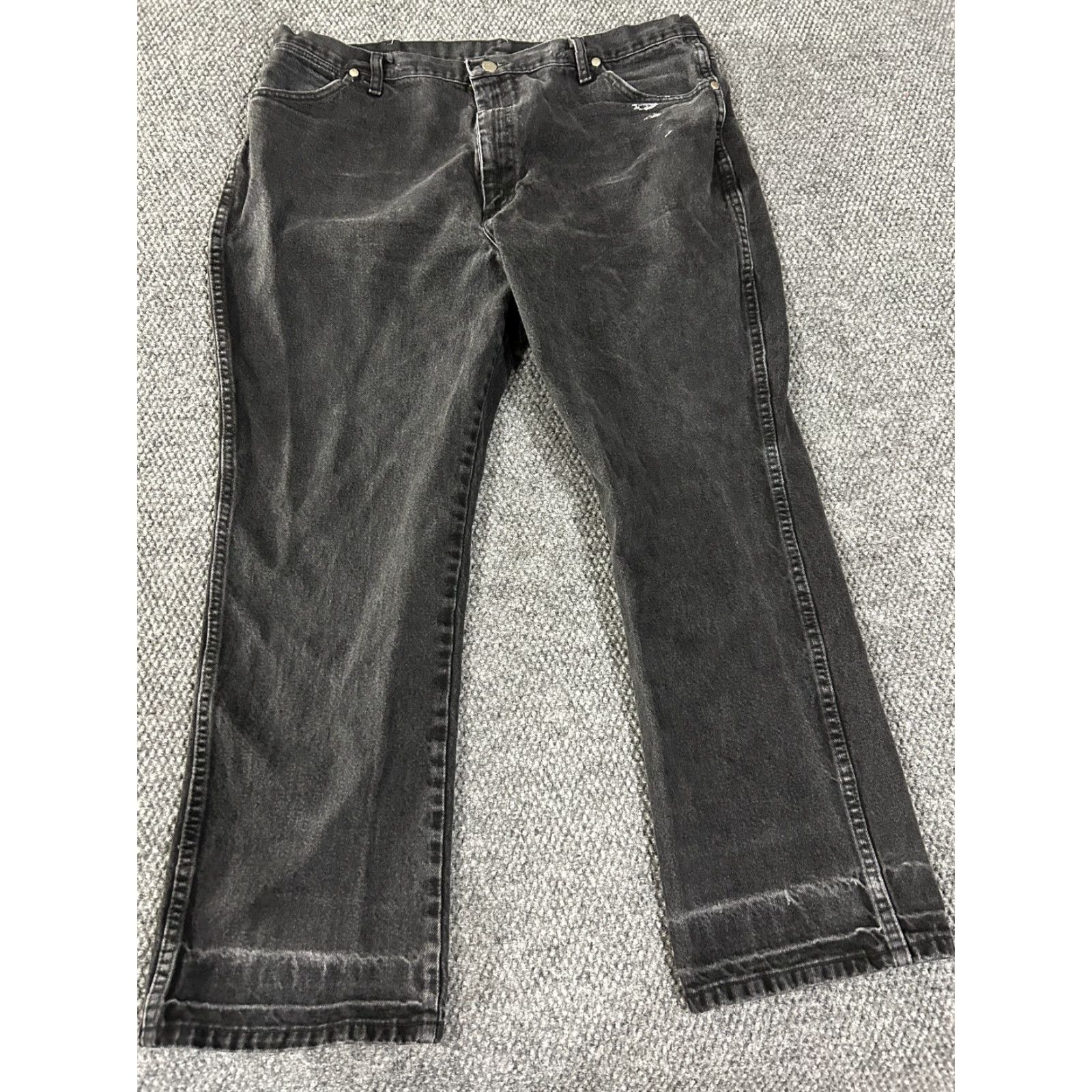 Wrangler Wrangler Jeans Mens 42x30 Black Denim Casual Western 10933sewk Jeans Pants Regular Fit 5-Pocket Solid Cotton Denim Machine Washable Size US 42 / EU 58 - 2 Thumbnail