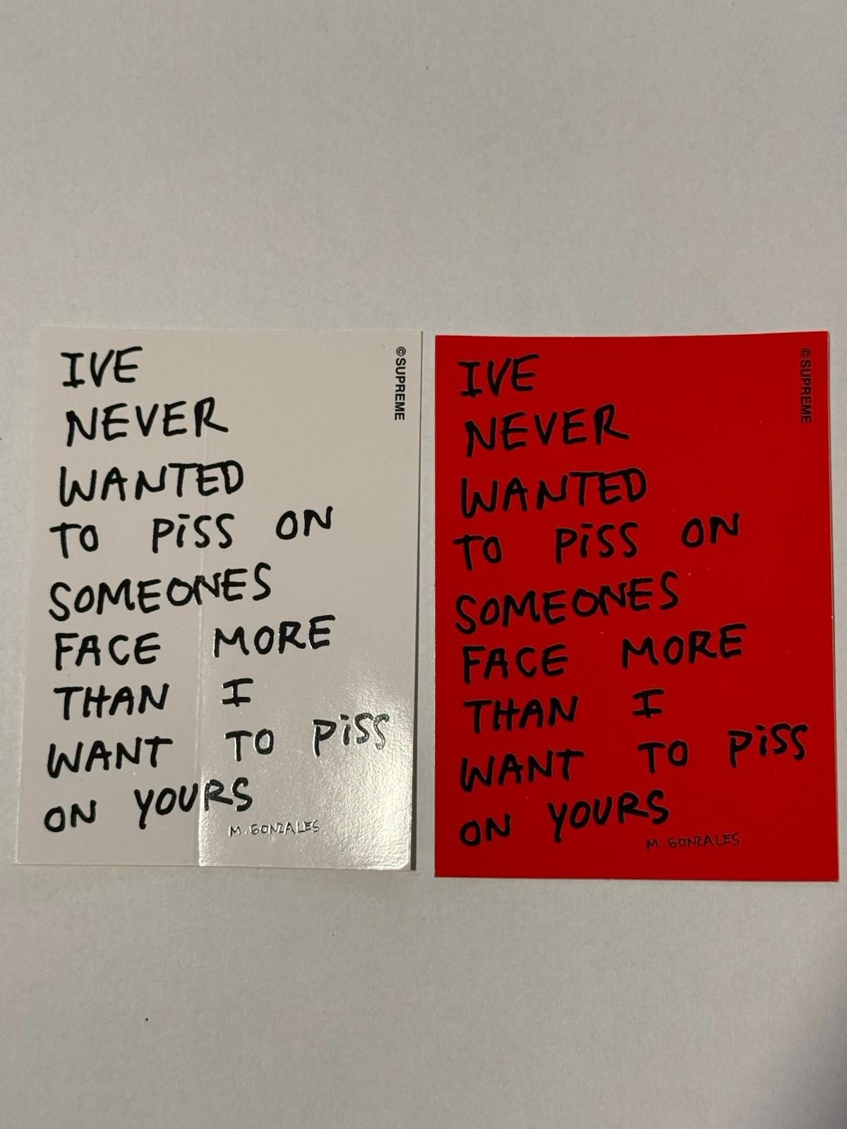 Supreme Supreme Mark Gonz piss face sticker Size ONE SIZE - 1 Thumbnail