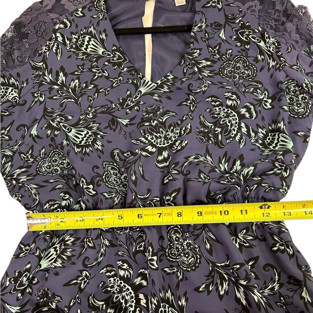 Designer Belle Sky l NWT Purple Paisley Boho Lace Maxi Dress Small Size S / US 4 / IT 40 - 5 Thumbnail