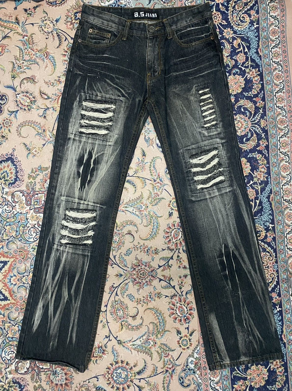 If Six Was Nine × JNCO Astom Denim Skull Lighting crazy design🚀 Size US 31 - 1 Thumbnail