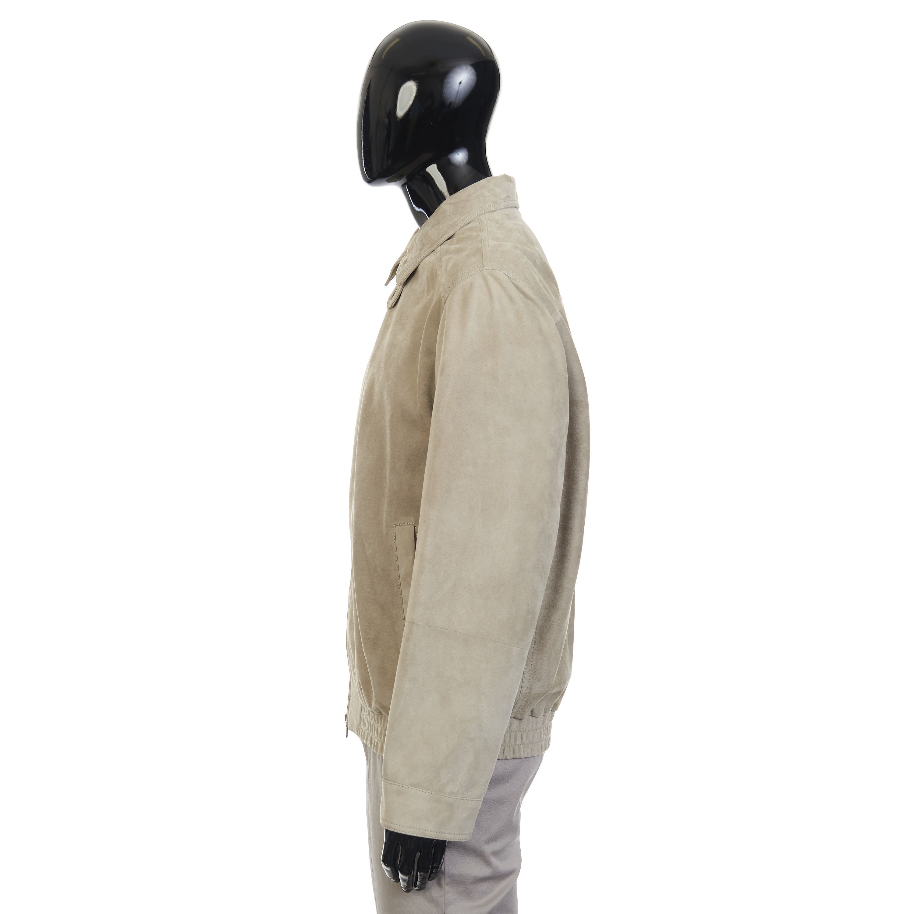 Brunello Cucinelli Khaki Velvety Suede Jacket Size US M / EU 48-50 / 2 - 3 Thumbnail