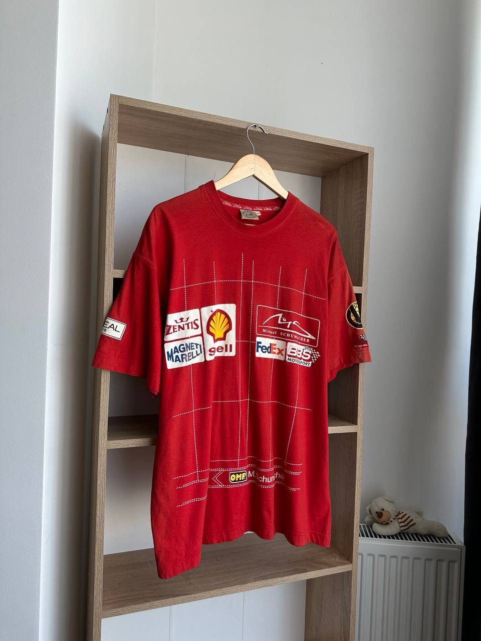 Ferrari × Vintage Vintage Ferrari Racing Formula Uno Red T-Shirt Size US XL / EU 56 / 4 - 2 Thumbnail
