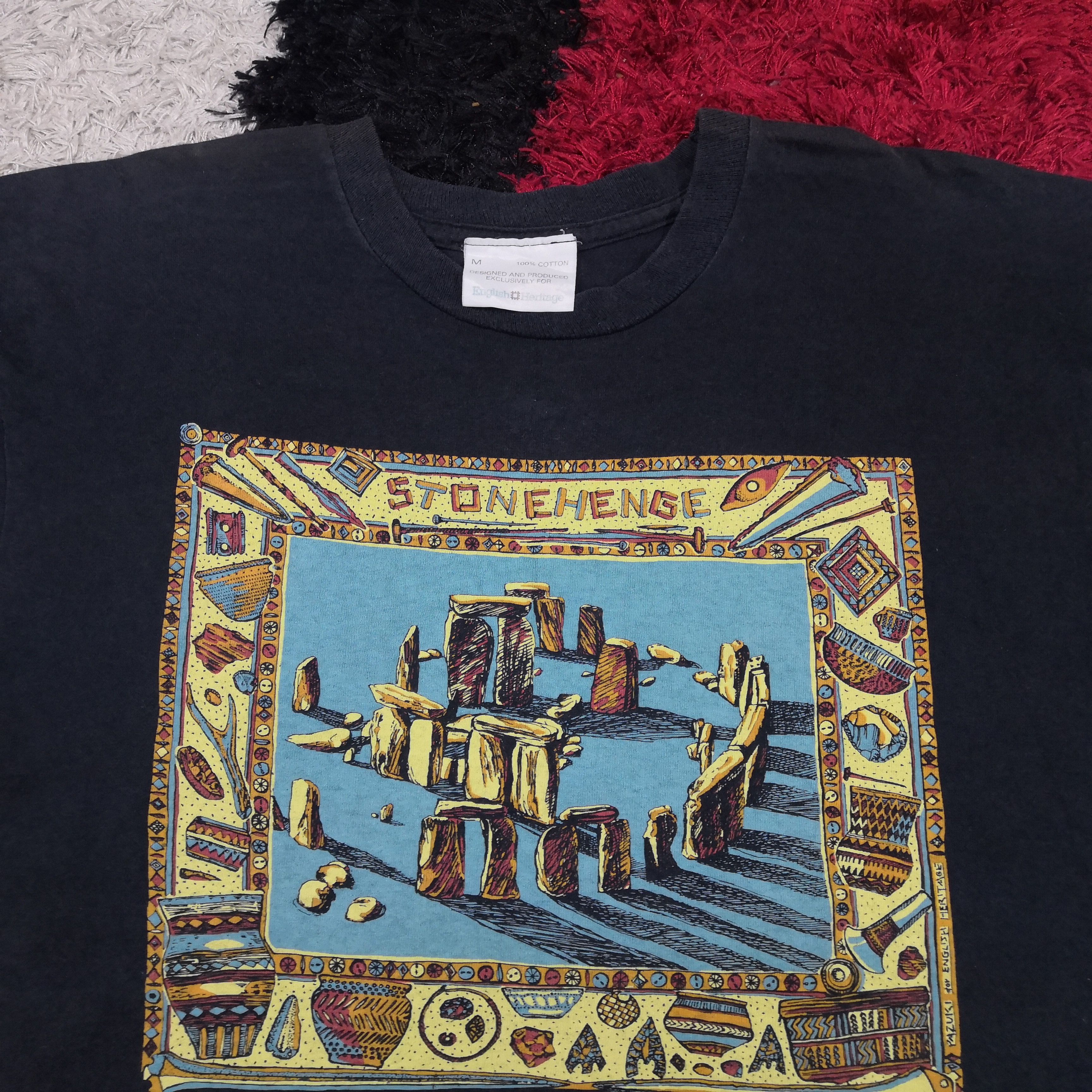 Vintage Vintage 90's Stonehenge T-shirt Pazuki for English Heritage Size US M / EU 48-50 / 2 - 3 Thumbnail