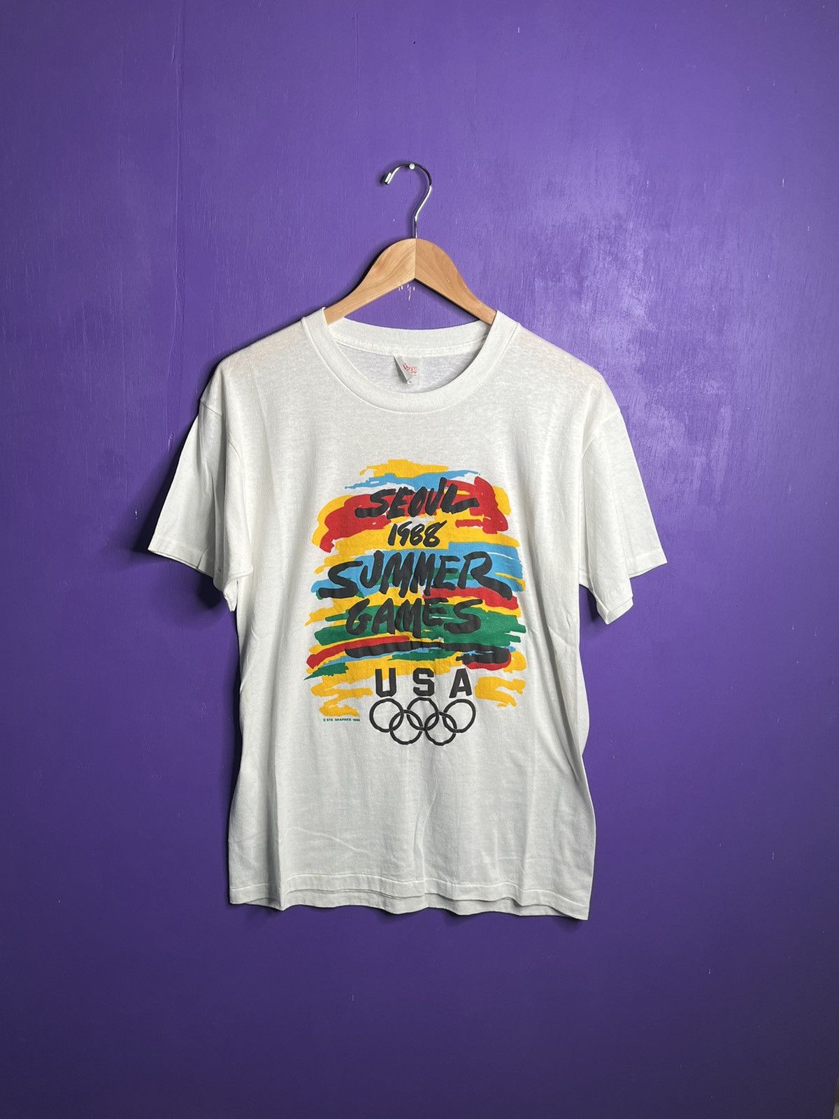 USA Olympics × Vintage Vintage 1988 Seoul summer Olympic Games t-shirt Size US M / EU 48-50 / 2 - 1 Thumbnail