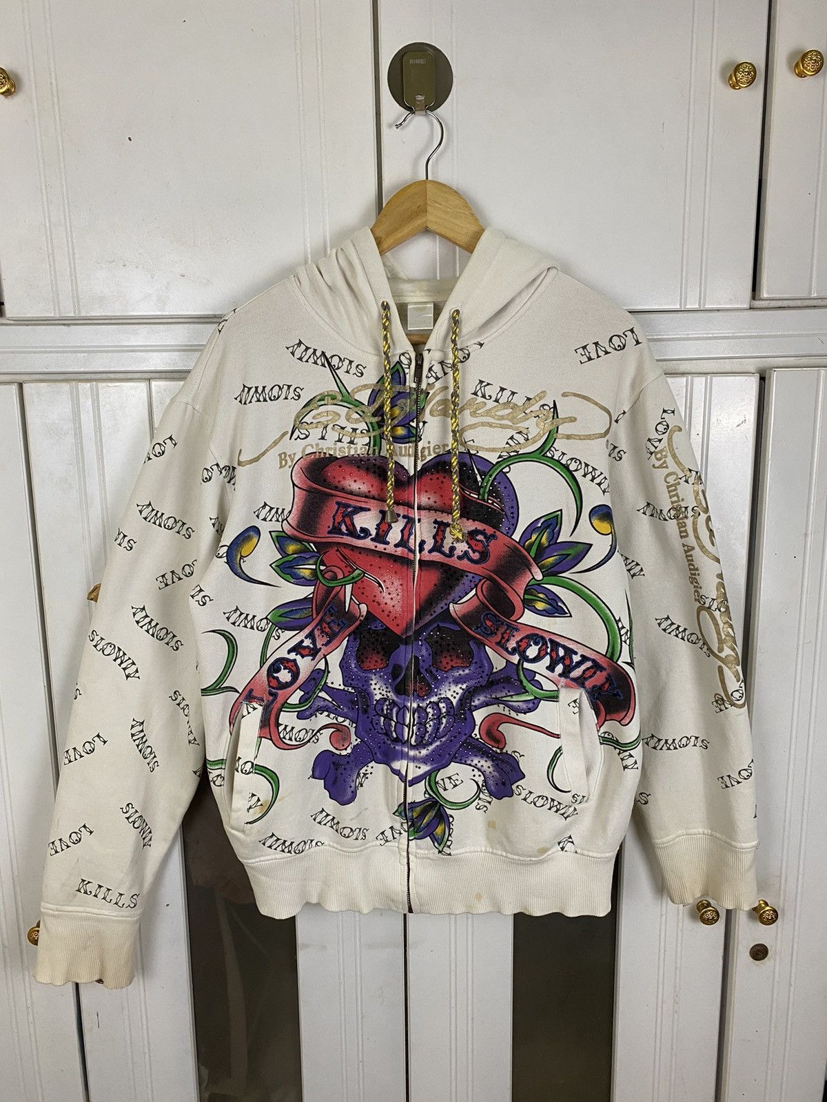 Ed Hardy × Vintage Vintage Ed Hardy By Christian Audigier Hoodies Size US M / EU 48-50 / 2 - 2 Thumbnail