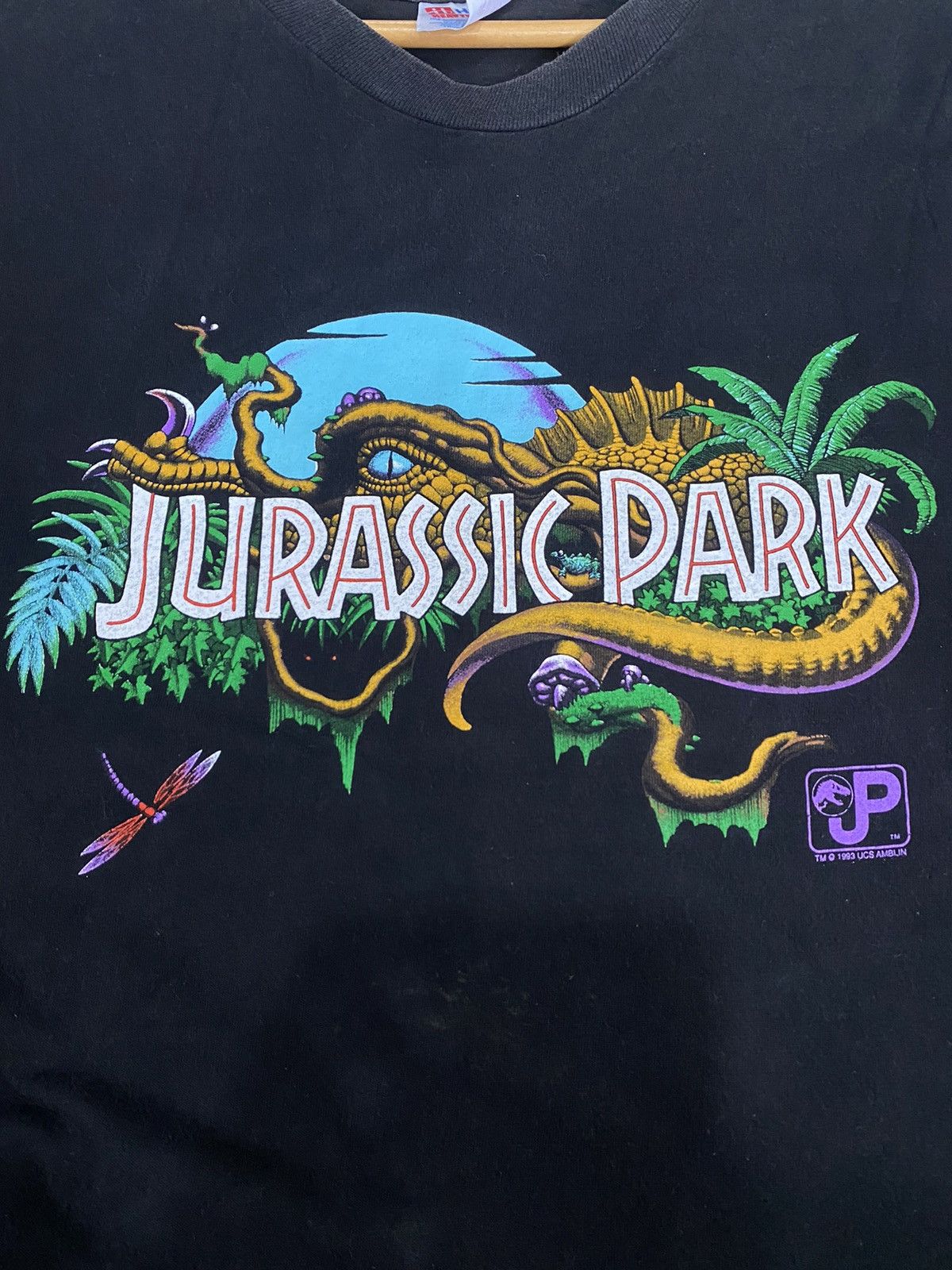 Vintage ✅ VINTAGE 1993 JURASSIC PARK dinosaur movie film USA shirt Size US M / EU 48-50 / 2 - 3 Thumbnail