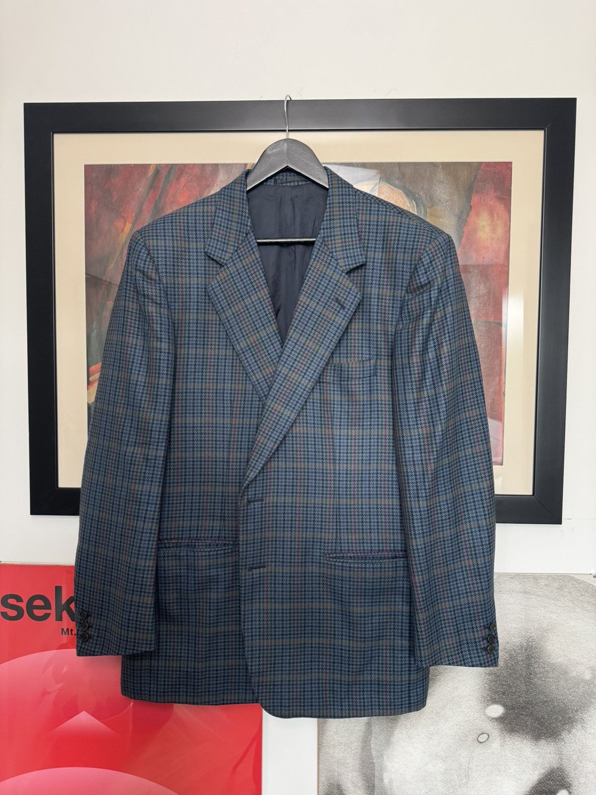 Burberry Burberry Wool Checkered Blazer Casual Vintage 90s Designer Size 54R - 3 Thumbnail