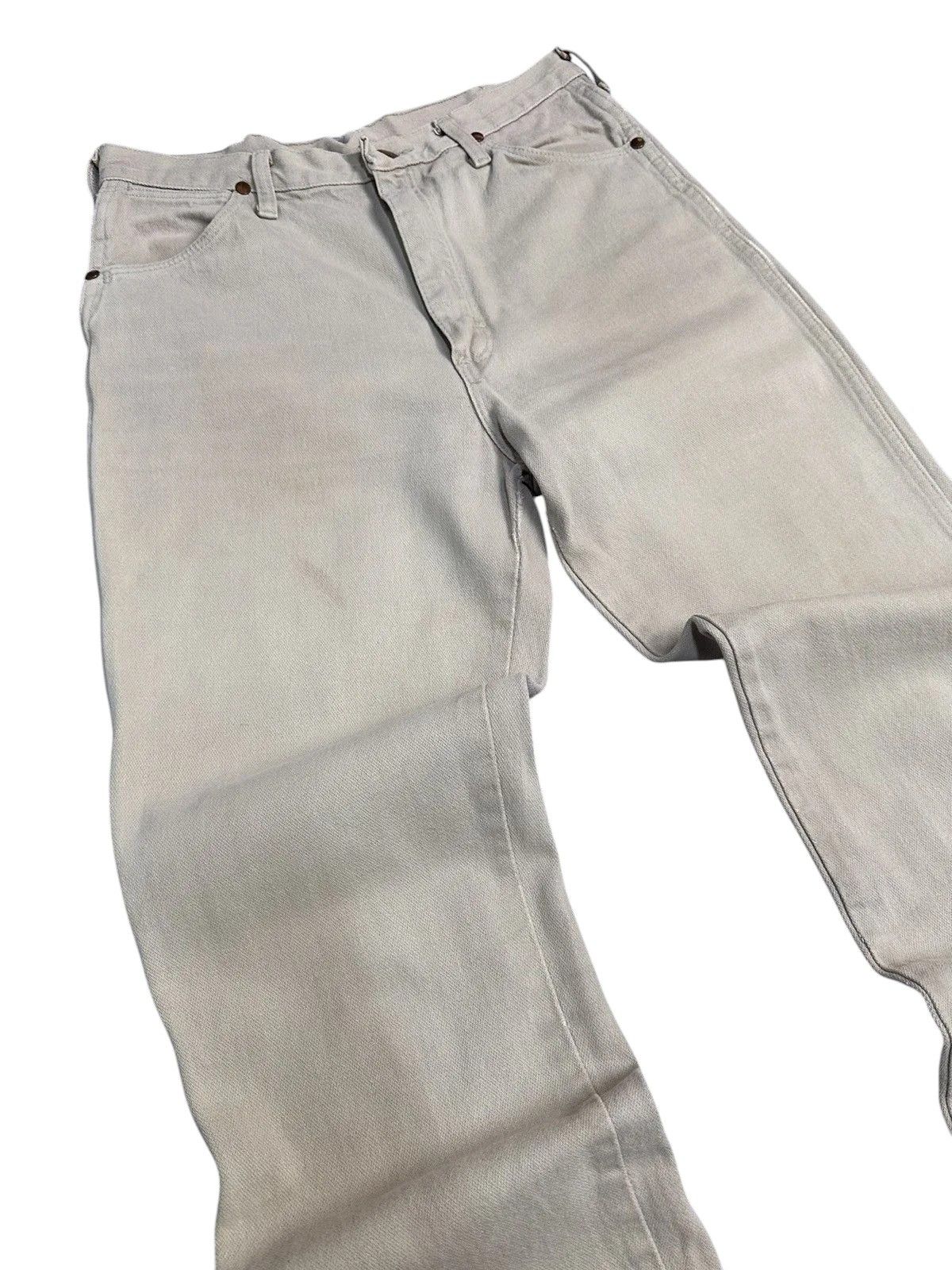 Wrangler Wrangler 80s Beige Denim Pants USA Vintage Straight 32 Size US 32 / EU 48 - 2 Thumbnail
