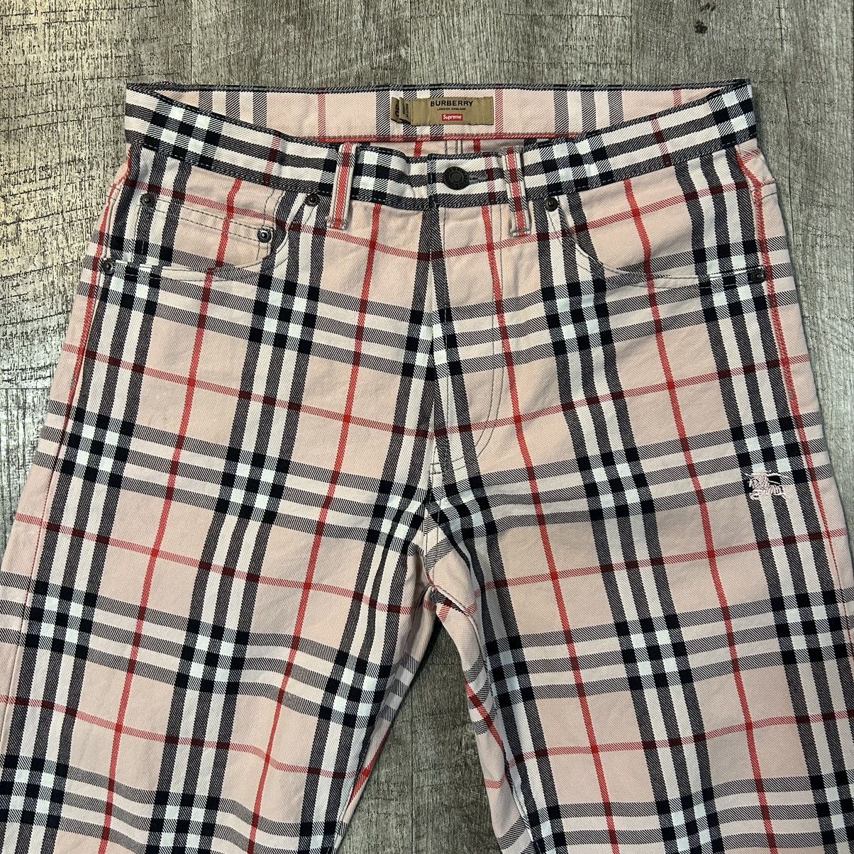 Burberry × Supreme Pink Tartan Pants SZ 30 W Size US 30 / EU 46 - 2 Thumbnail