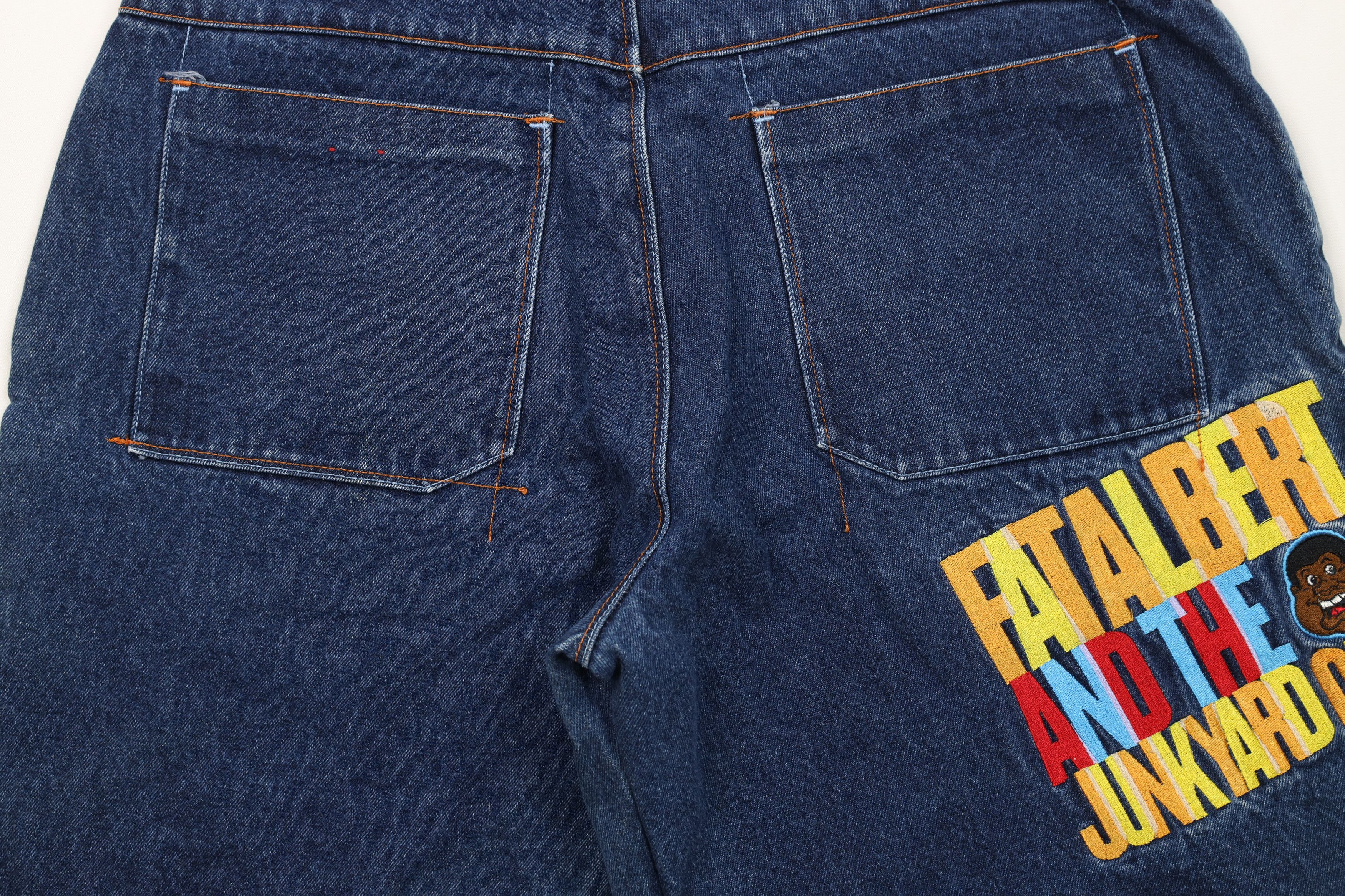 Fubu Vintage 90s Y2K FUBU and the Junkyard Gang Denim Shorts Size US 34 / EU 50 - 13 Thumbnail