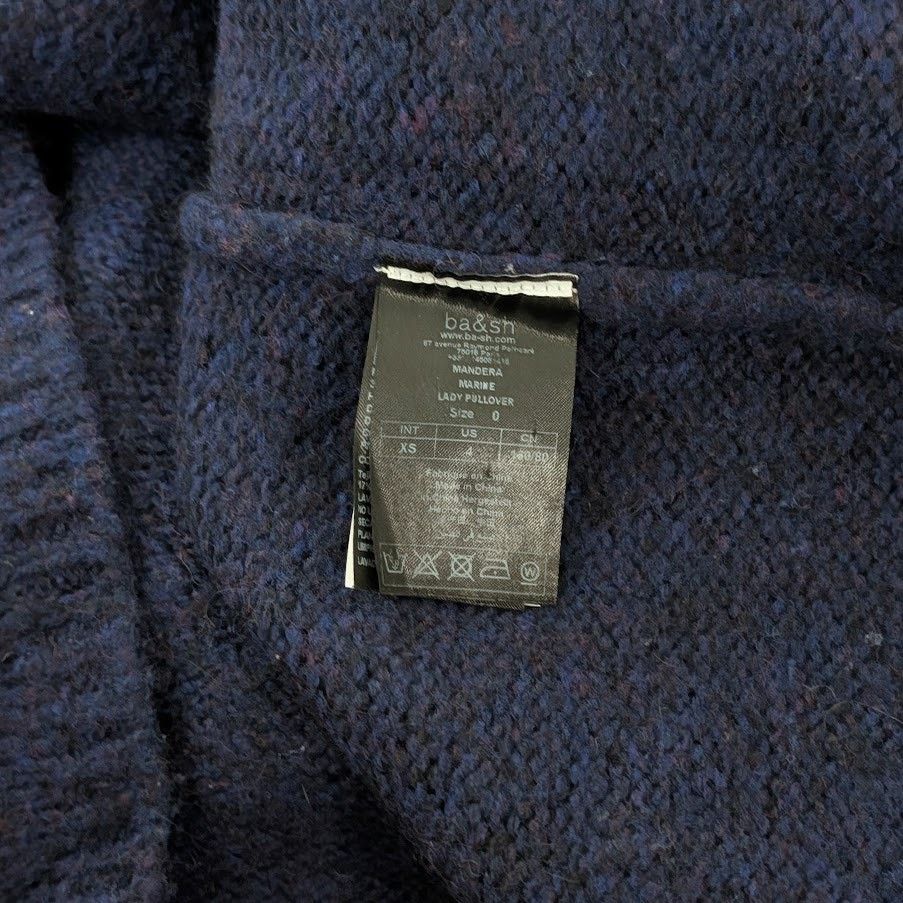 ba&sh Ba&sh Navy blue Textured knit Sweater Pullover sz 0 Size XS / US 0-2 / IT 36-38 - 6 Thumbnail