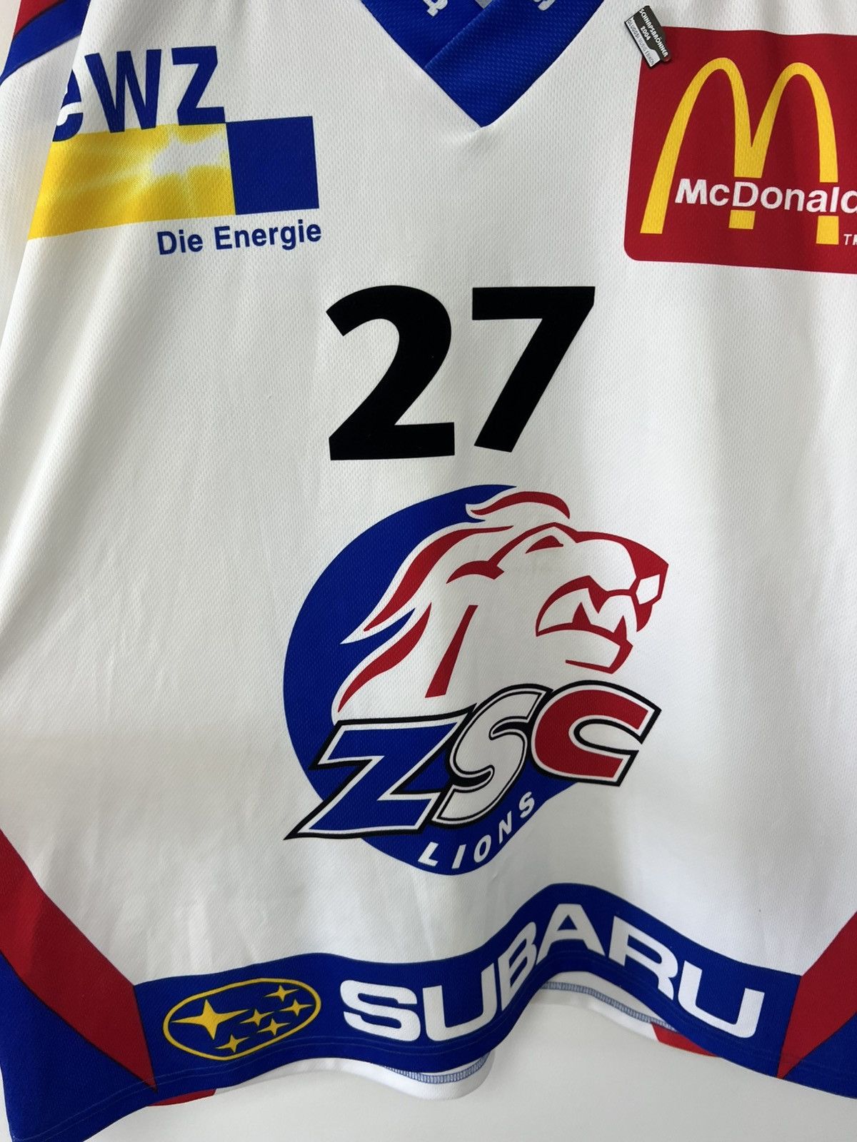 Vintage ZSC Lions Ice Hockey Jersey Ochsner Matchworn Salis #27 XL Size US XL / EU 56 / 4 - 12 Thumbnail