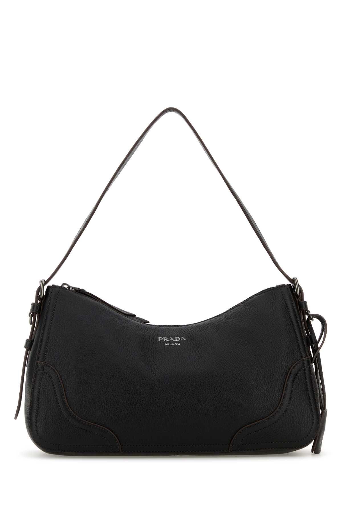 Black Leather Shoulder Bag