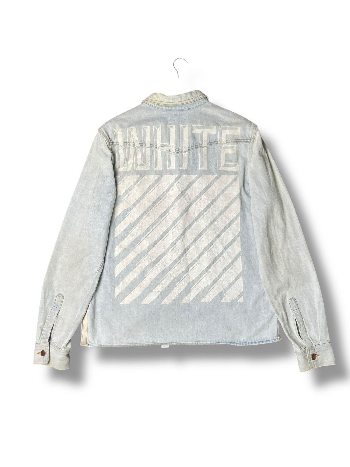Designer × Off-White Rare Off-White Denim Jacket (55) Size US M / EU 48-50 / 2 - 6 Thumbnail