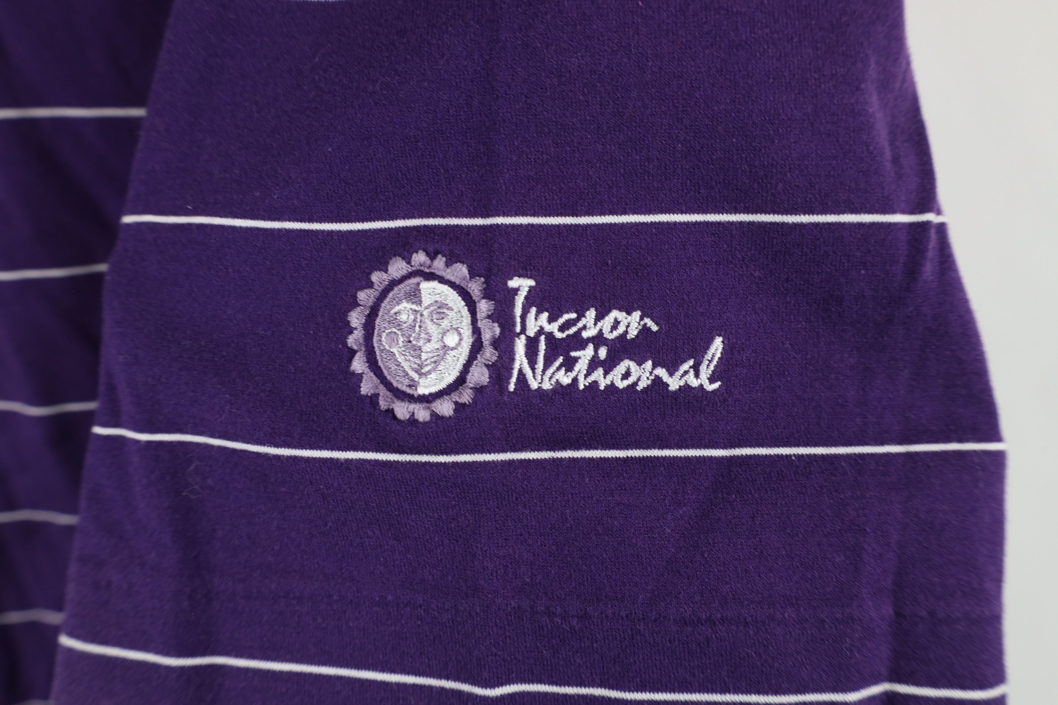 Ralph Lauren Vintage Polo Golf Ralph Lauren Striped Polo Shirt Purple Size US L / EU 52-54 / 3 - 4 Thumbnail