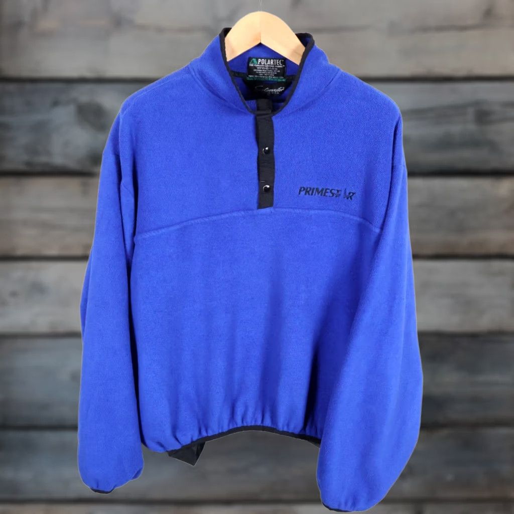 Vintage VINTAGE Sportsmaster Jacket XL Blue Snap T Polartec Fleece Pullover Men’s 90s USA Made Size US XL / EU 56 / 4 - 1 Thumbnail