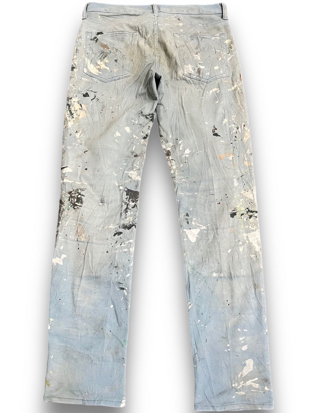 GU × Jun Takahashi × Uniqlo Vintage GU Heavy Art Splatter Dirty Denim Size US 33 - 4 Thumbnail