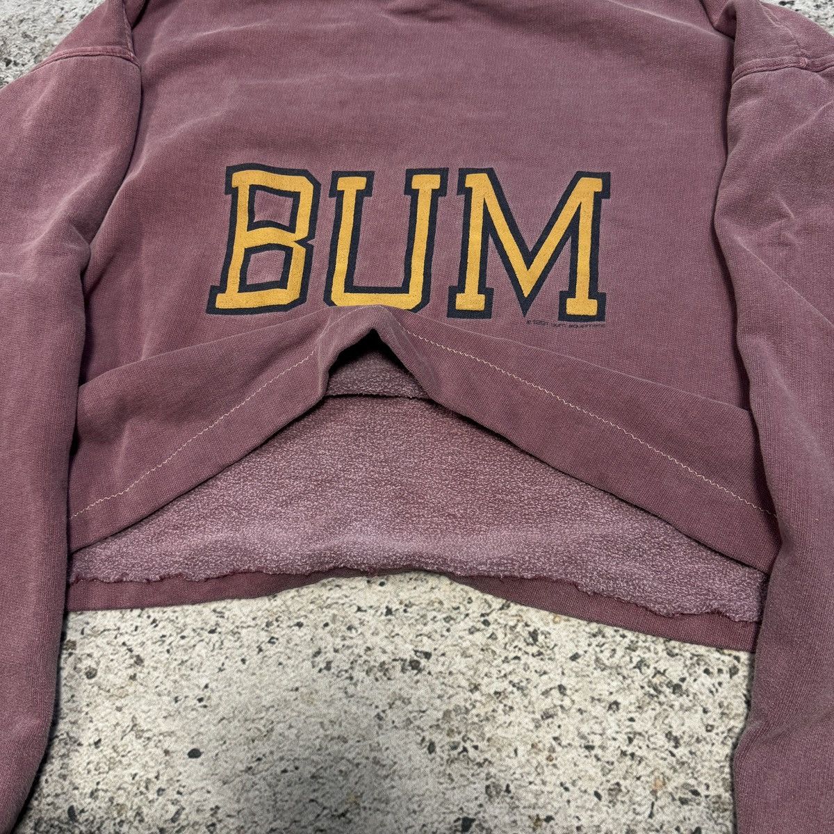 Vintage 90s Bum Equipment Cropped Thrashed Sweatshirt ERD Grunge Size US L / EU 52-54 / 3 - 9 Thumbnail
