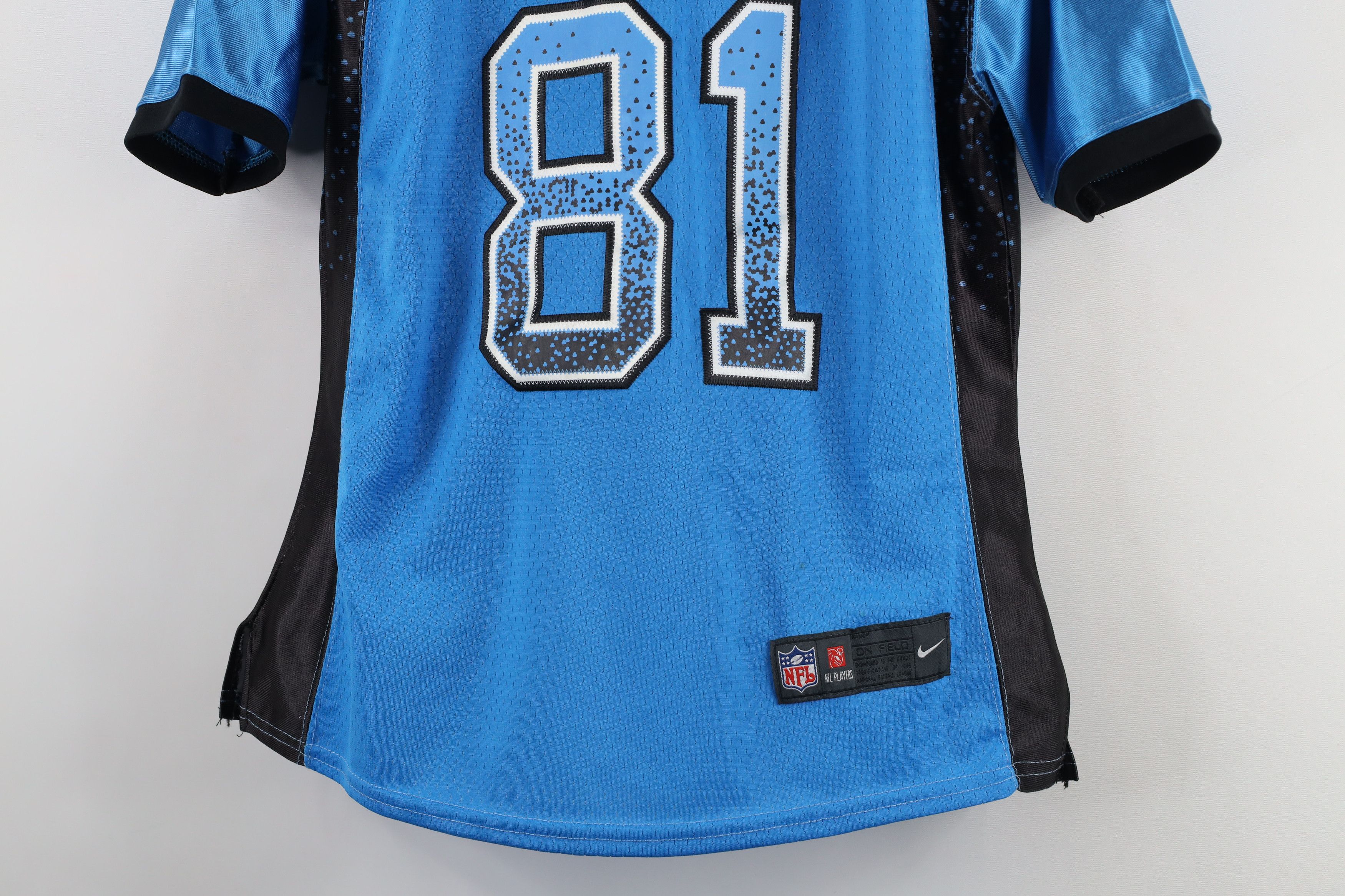 Nike × Vintage Nike On Field Johnson Detroit Lions Football Jersey Blue #81 Size S / US 4 / IT 40 - 3 Thumbnail