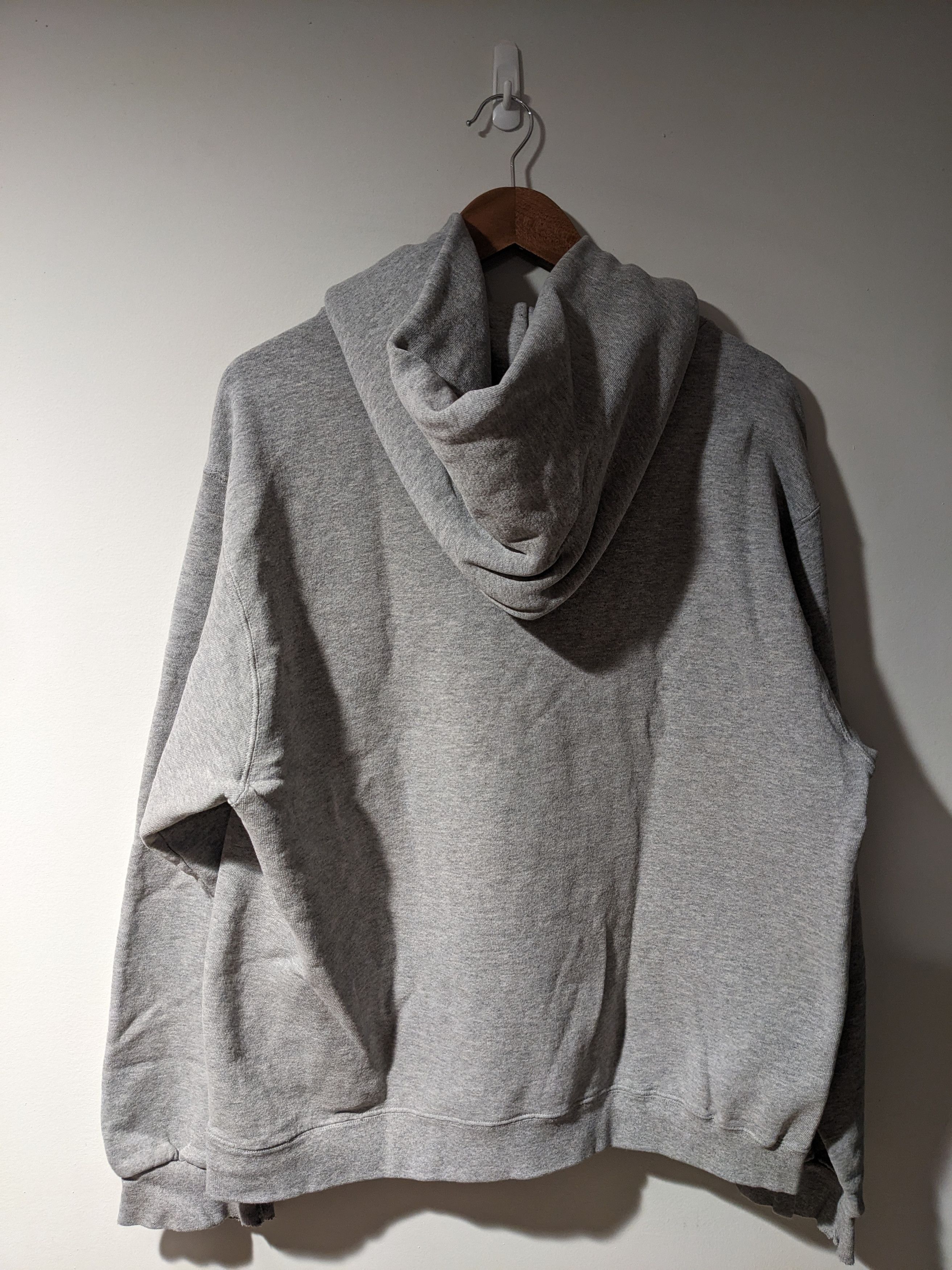 Nike × Vintage Vintage 90s Nike Center Swoosh Essential Gray Large Hoodie Size US L / EU 52-54 / 3 - 10 Thumbnail