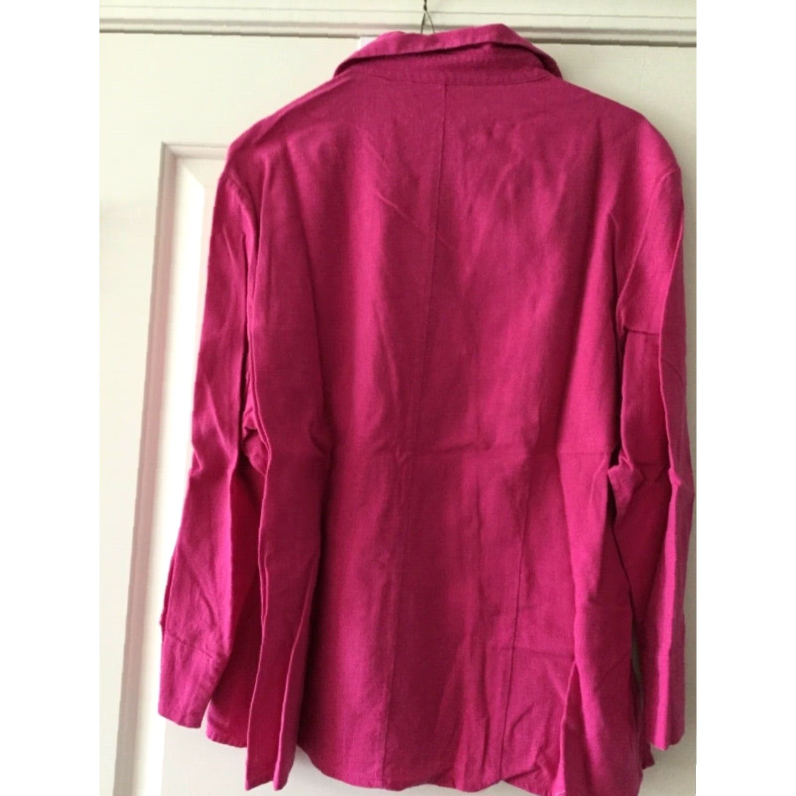 Vintage VINTAGE Sag Harbor Blouse Women Large Pink Embroidered Button-Down Shirt Long Sleeve Size L / US 10 / IT 46 - 4 Thumbnail
