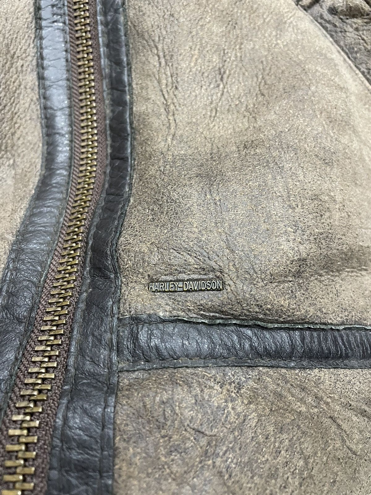 Harley Davidson Rare Vintage 90s Harley Davidson Sheepskin Shearling Jacket Size US M / EU 48-50 / 2 - 5 Thumbnail