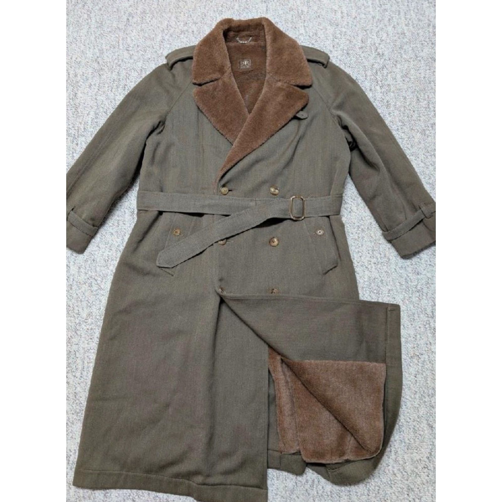Roots VINTAGE ENGLAND made ALPACA PILE double breasted overcoat Size US XXL / EU 58 / 5 - 3 Thumbnail