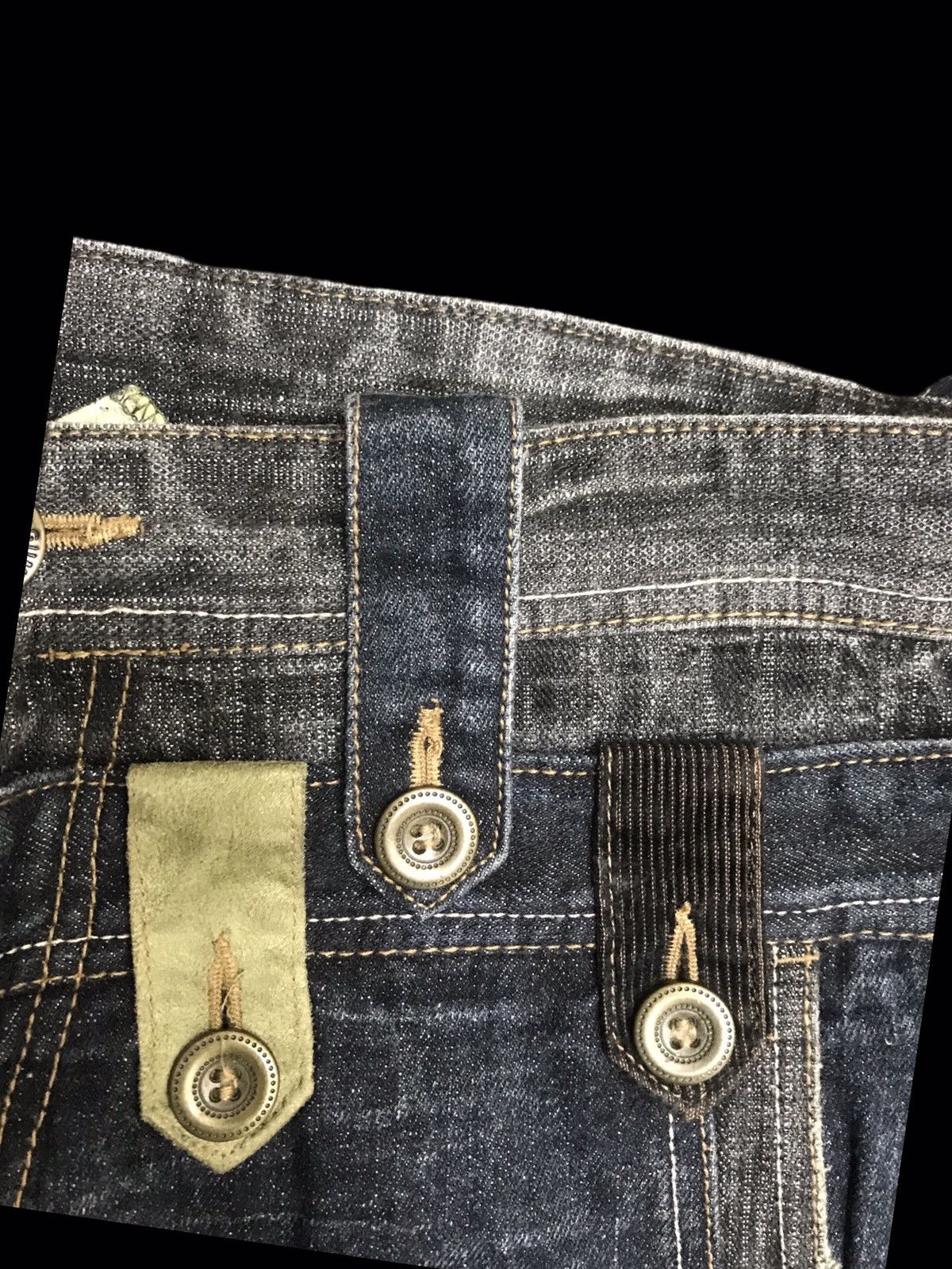 Designer 💥DOUBLE WAIST💥GUMU INT Double Waist Multipocket Punk Denim Size US 30 / EU 46 - 4 Thumbnail