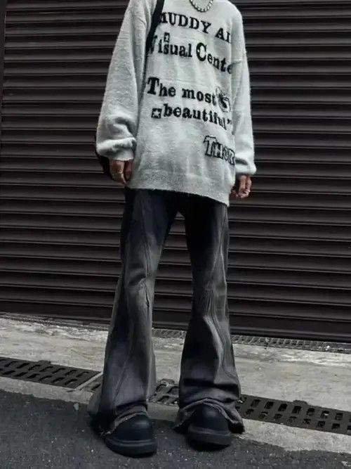 Jean Street Hip Hop Grunge Y2K Micro Flared Jeans Size US 34 / EU 50 - 1 Thumbnail