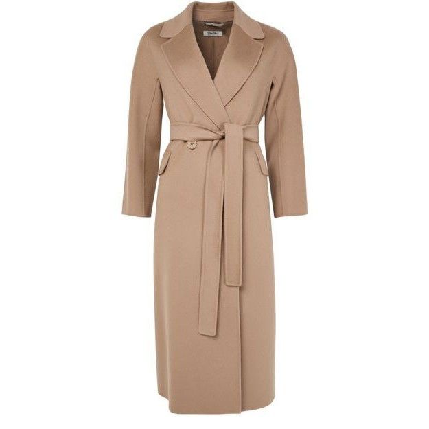 MAX MARA Enzo Beige Brown Wool Long Coat New & Authentic (Wo