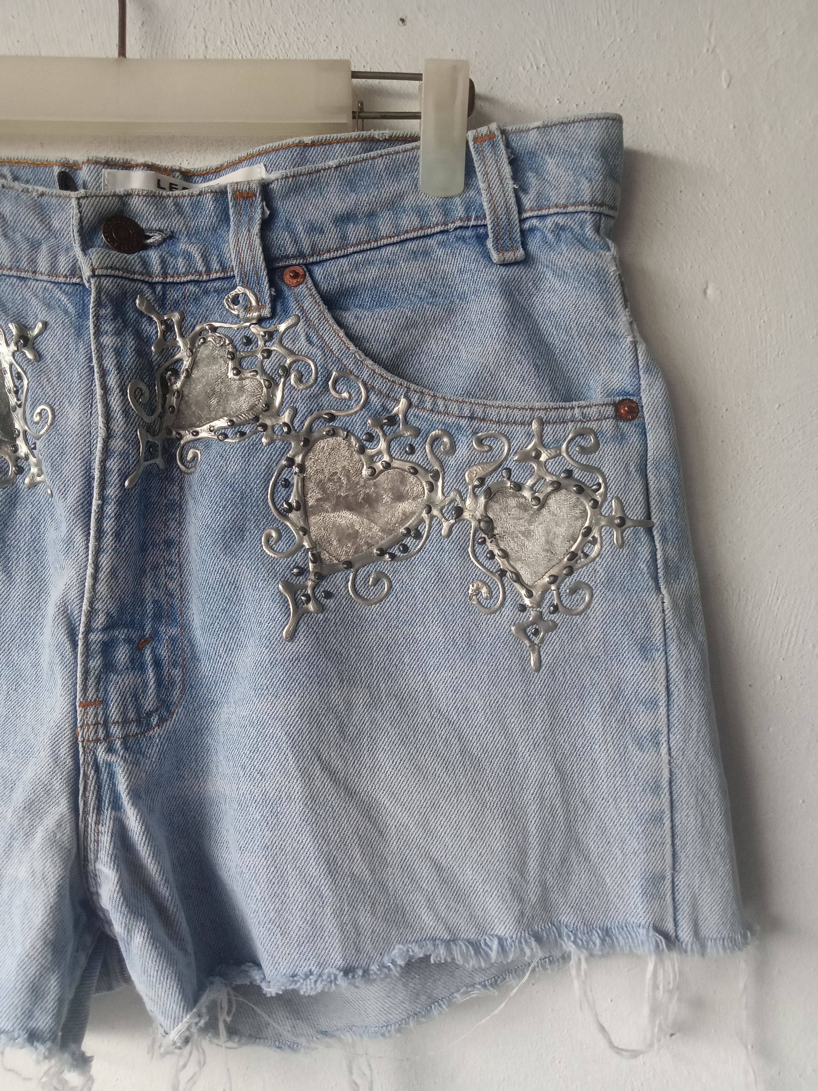 Levi's Vintage Clothing Vintage 90s Levis x Leslie Hamel Cut Off Jeans Size 33" - 2 Thumbnail