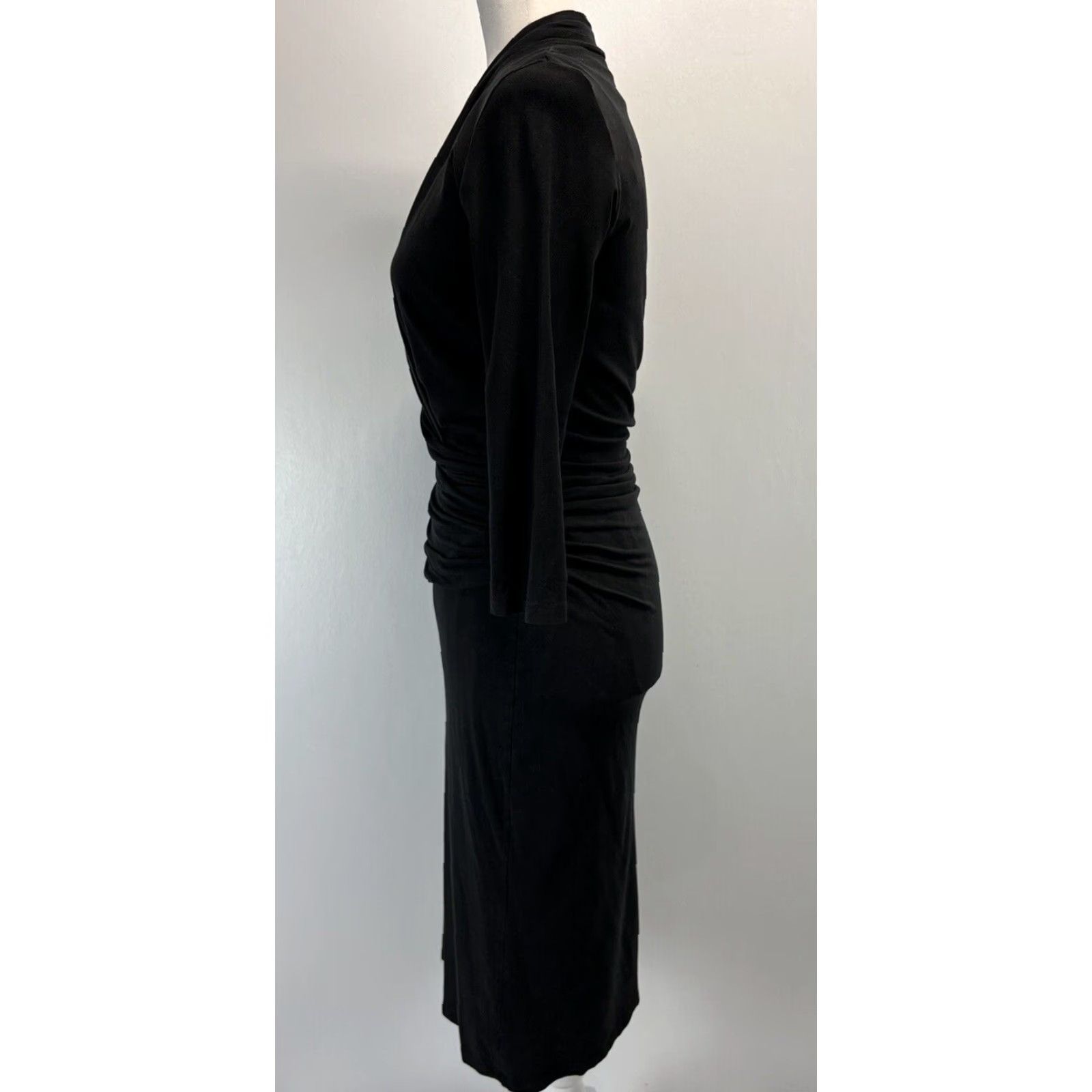 black ribbed bodycon dress Buy Women Black Ribbed V-Neck Full Sleeves Bodycon Dress Online at Best  Price