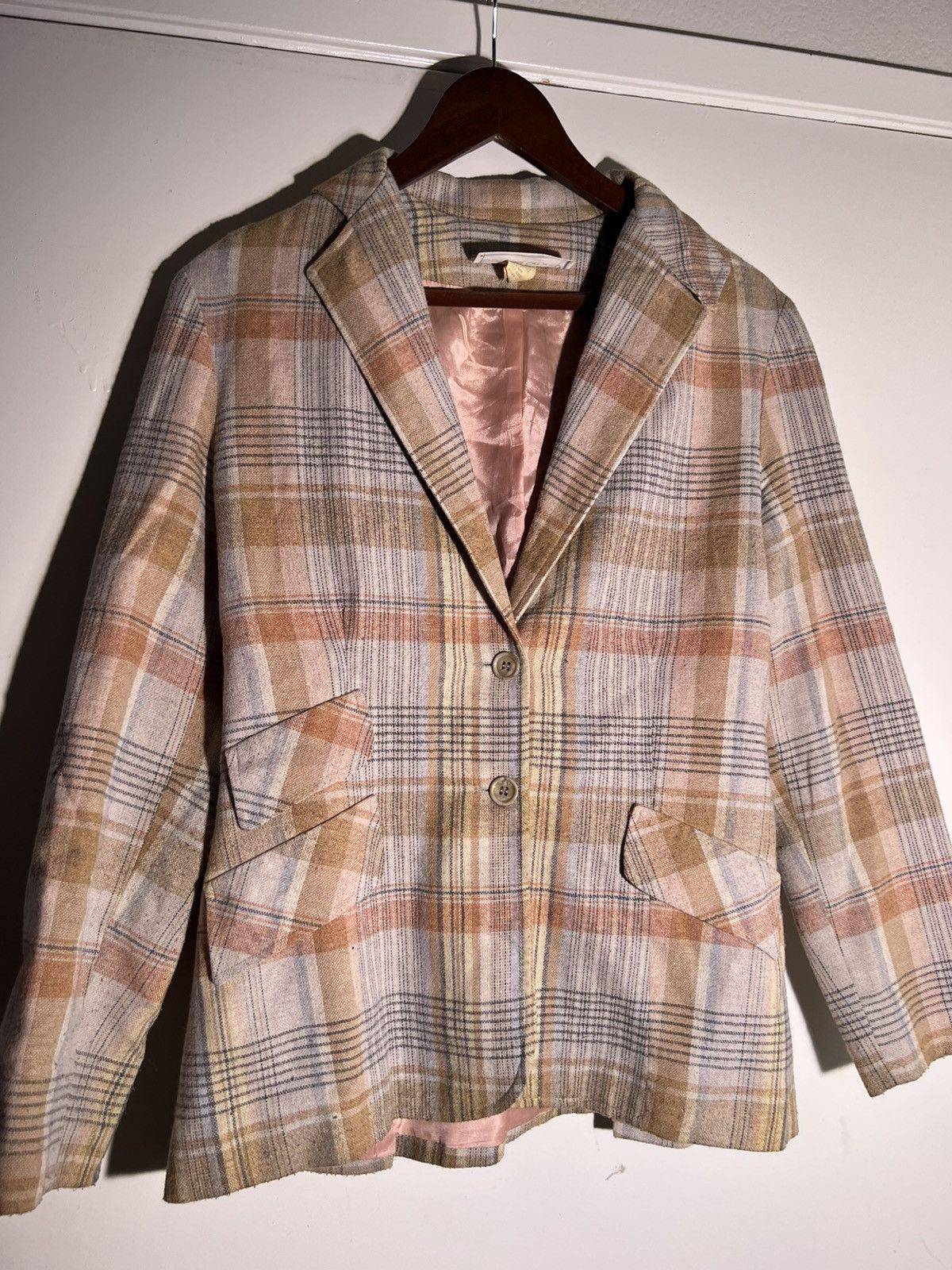 Vintage 60's 70's VTG Vintage Bobbie Brooks Plaid Retro Indie Blazer Size M / US 6-8 / IT 42-44 - 1 Thumbnail