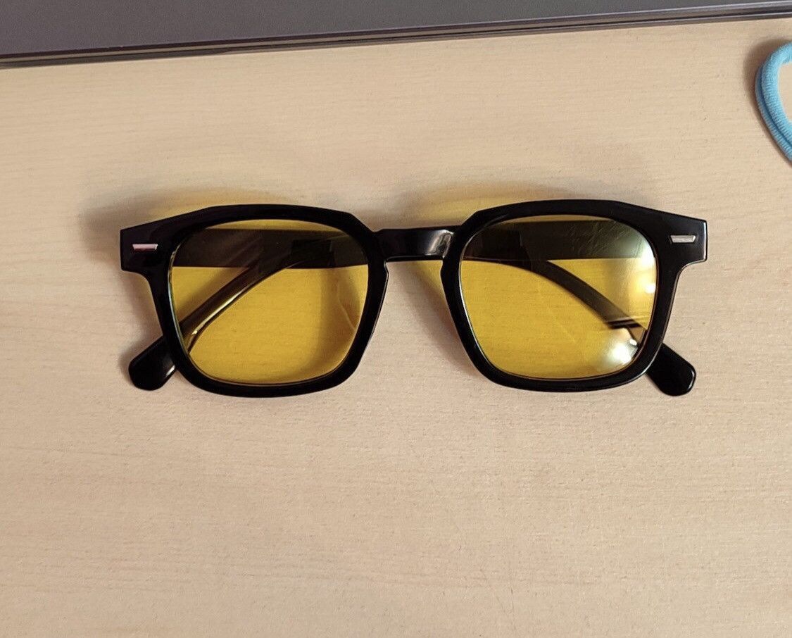 Electric Visual Yellow Lense Black Frame Sunglasses Size ONE SIZE - 2 Thumbnail