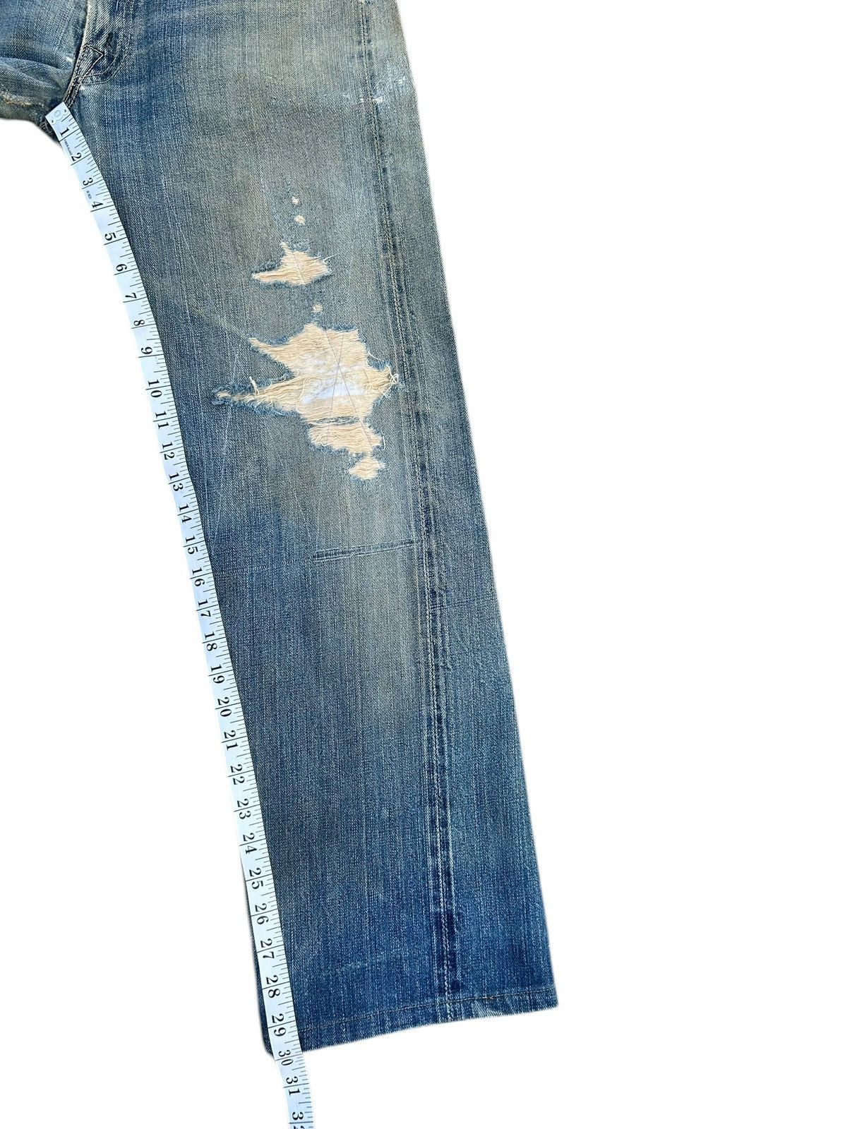 Kapital Vintage Joe McCoy Selvedge Thrashed Repair Denim Jeans Size US 30 / EU 46 - 24 Thumbnail