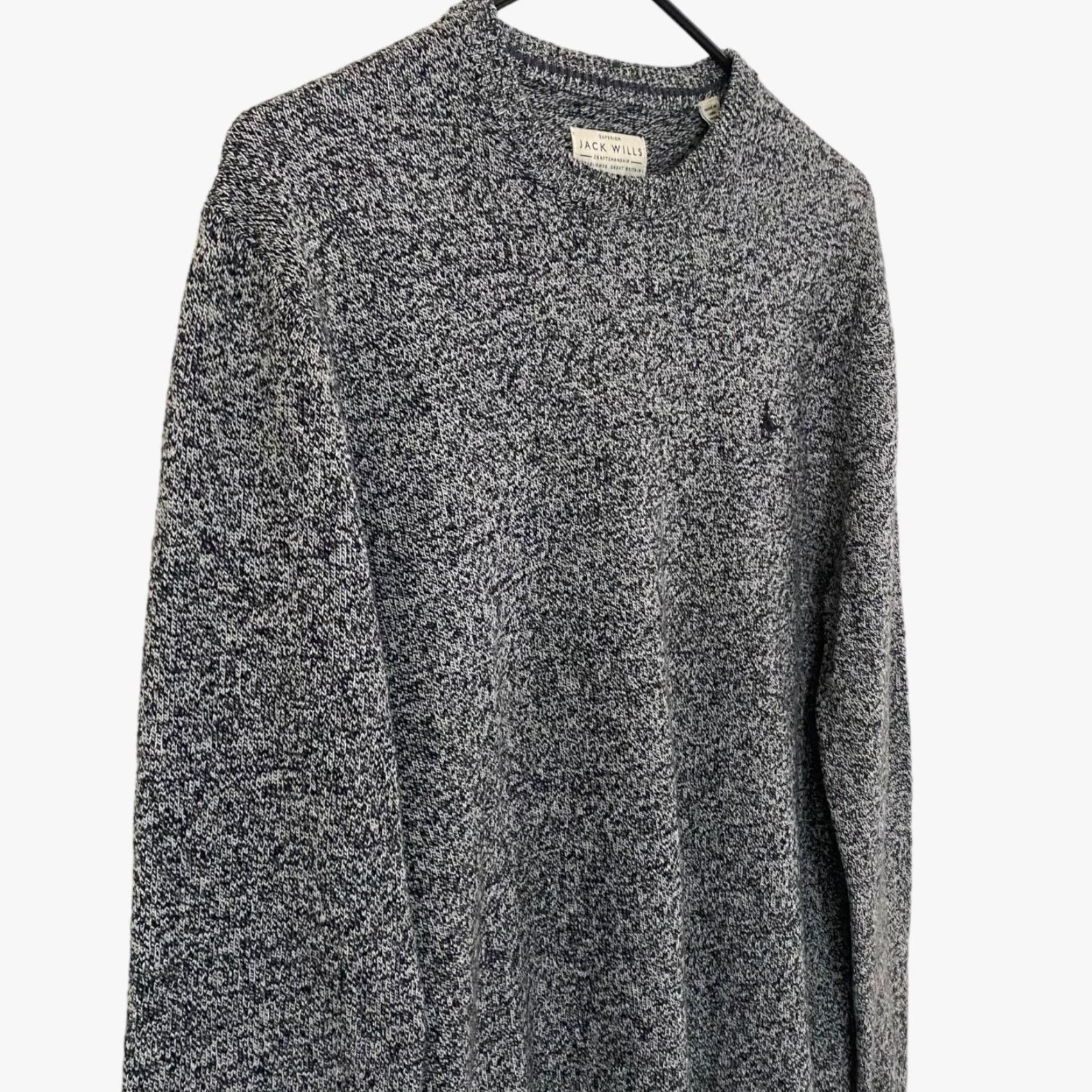 Jack Wills VINTAGE Jack Wills Merino Wool Crewneck Sweater Mens M Gray Marled Knit Pullover Size US M / EU 48-50 / 2 - 4 Thumbnail
