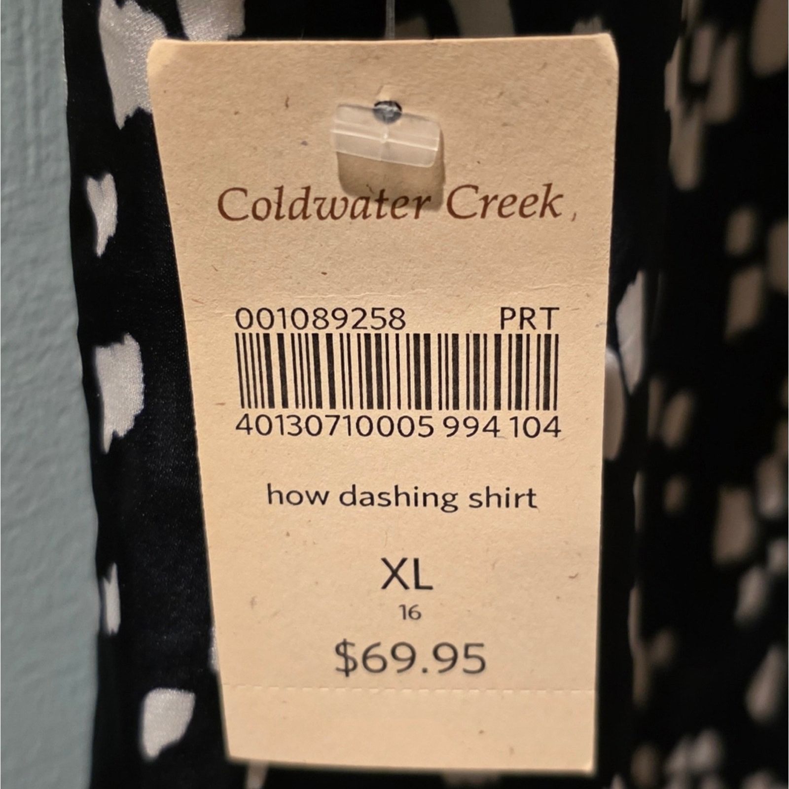 Coldwater Creek NWT Coldwater Creek Navy/White Short-Sleeve Button Up Shirt Size XL / US 12-14 / IT 48-50 - 6 Thumbnail