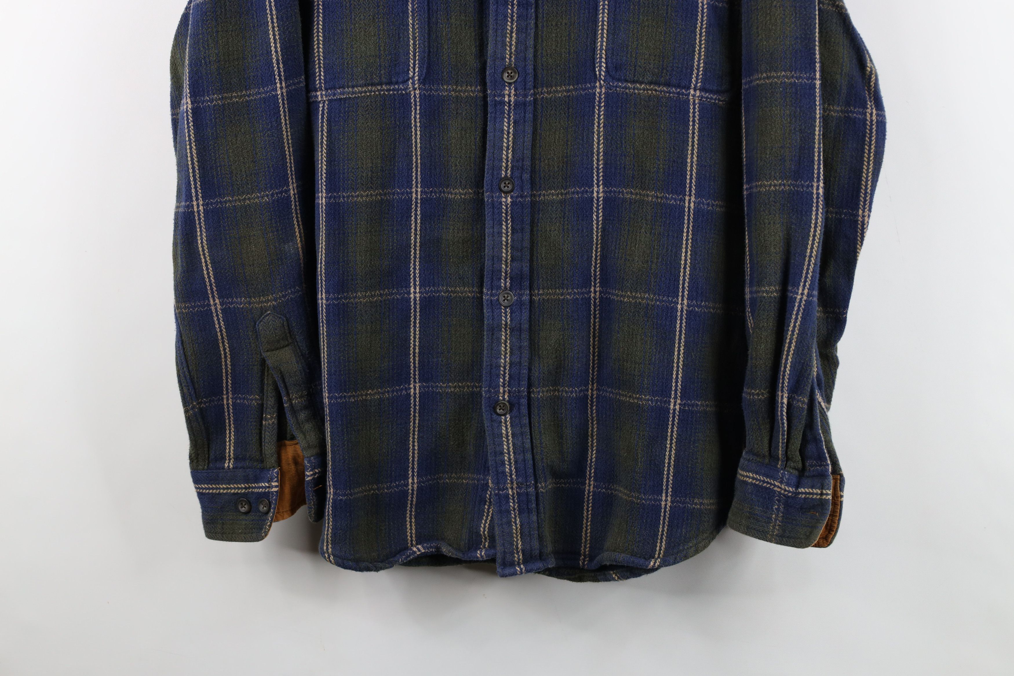 Vintage Vintage 90s Streetwear Heavyweight Button Shirt Plaid Size US L / EU 52-54 / 3 - 3 Thumbnail