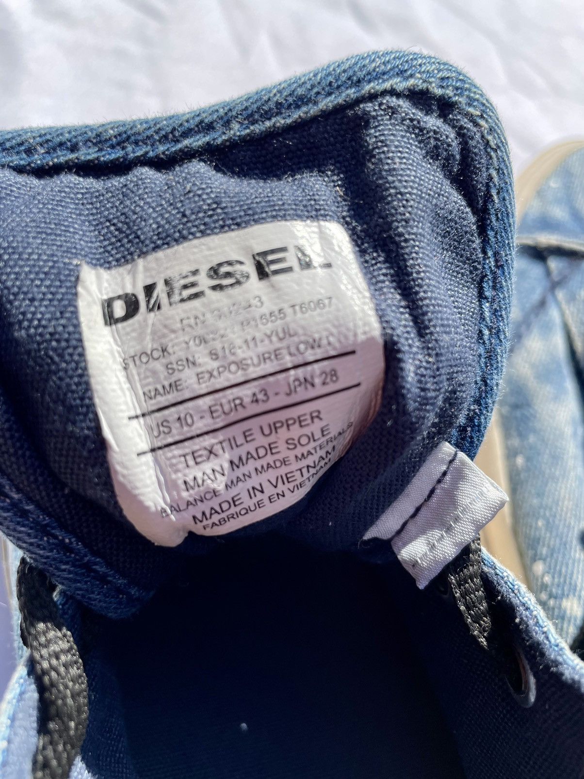 Diesel × Seditionaries × Vintage Diesel Denim Sneakers Size US 10 / EU 43 - 5 Thumbnail