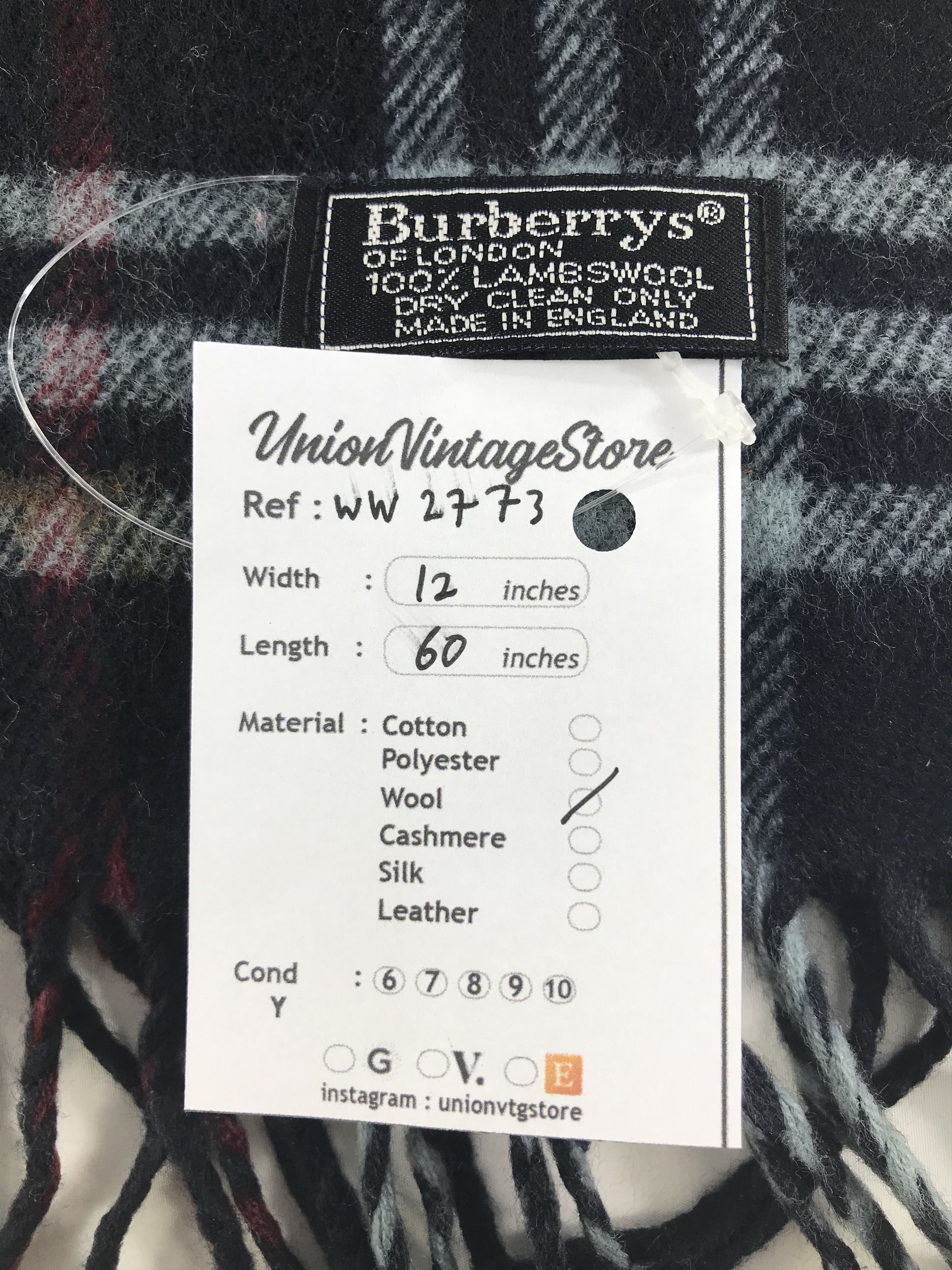 Burberry × Vintage Burberry Scarf / Muffler / Neckwear - WW2773 Size ONE SIZE - 4 Thumbnail