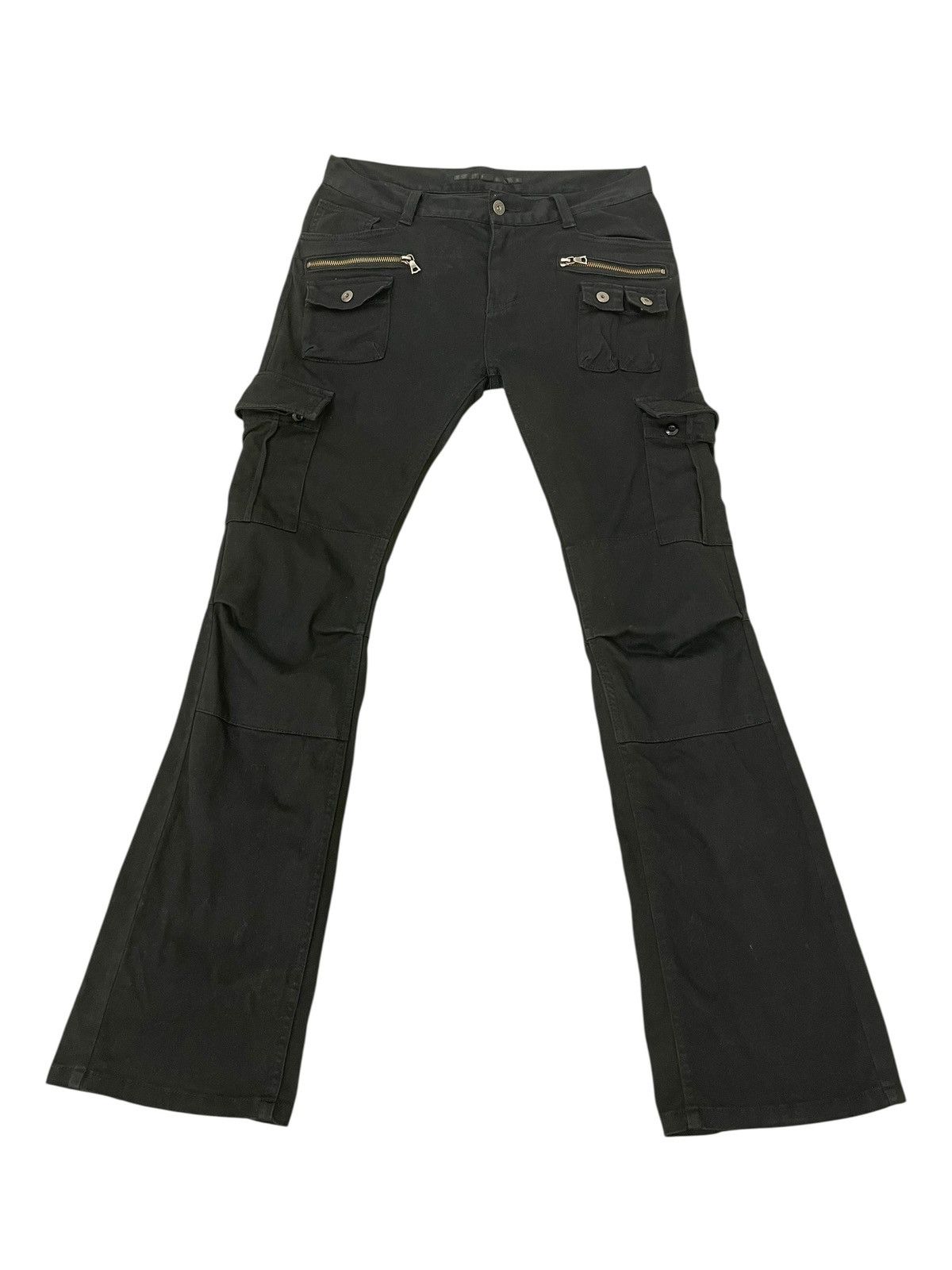 Japanese Brand Flare Cargo No ID Japan Stretch Boot Cut 1🟦6 Size US 32 / EU 48 - 4 Thumbnail